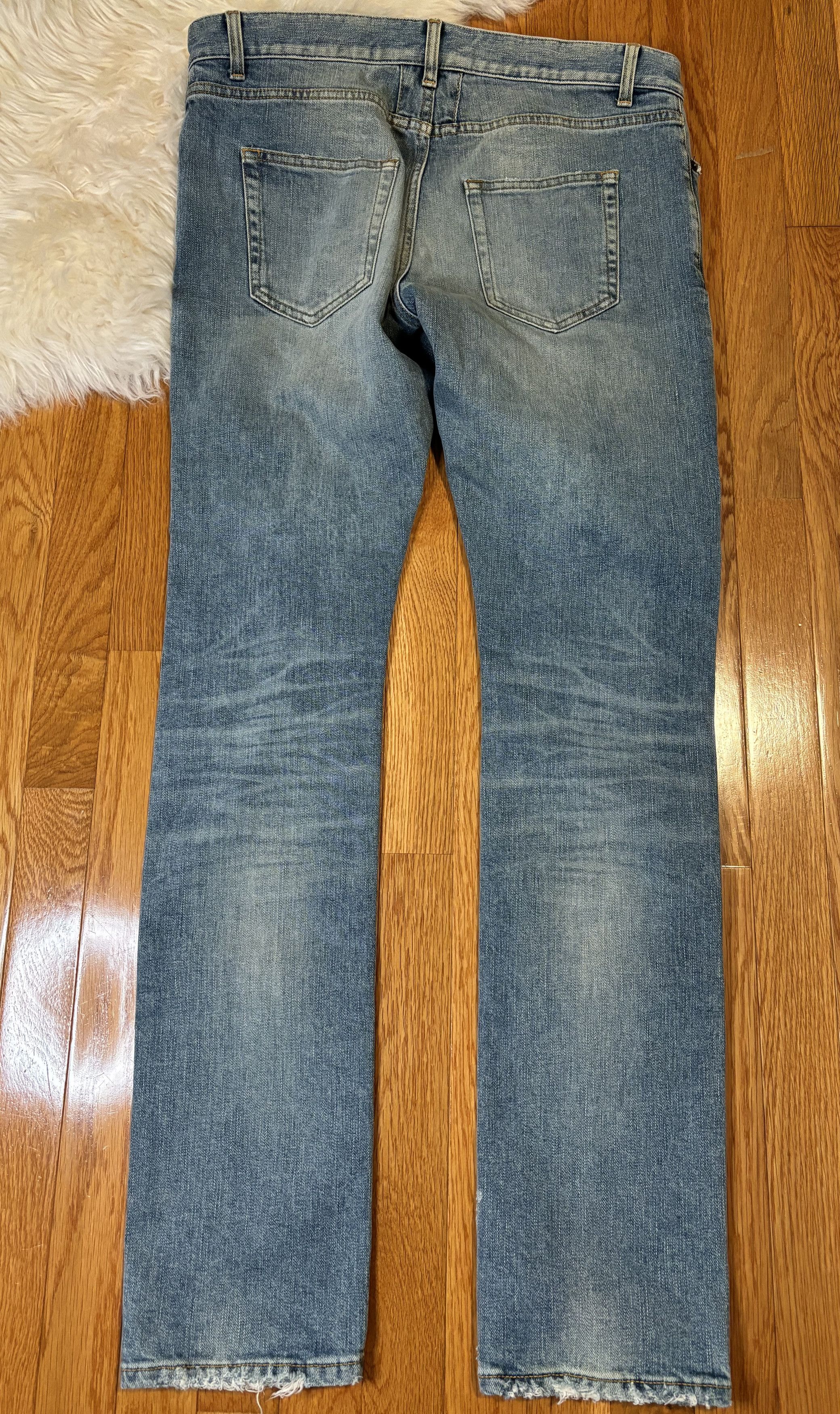 Saint Laurent Paris SS16 "SURF SOUND" BLOWOUT AND PATCHED JEANS HEDI SLIMANE Size US 31 - 5 Thumbnail