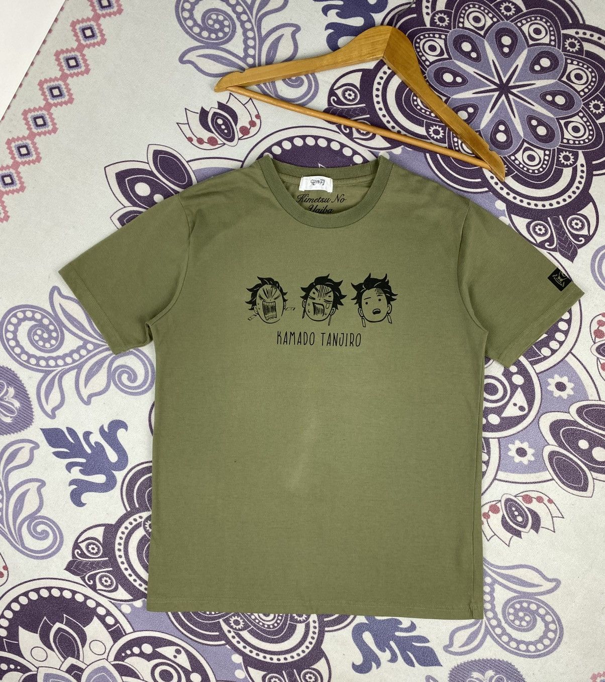 Anime Rare🔥Kamado Tanjiro Anime Shirt Big Logo Spell Out Size US M / EU 48-50 / 2 - 1 Thumbnail