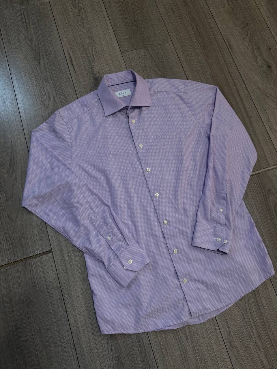 Eton Luxury Eton Shirt Mens 41/16 Purple Long Sleeve Slim Size US M / EU 48-50 / 2 - 2 Thumbnail
