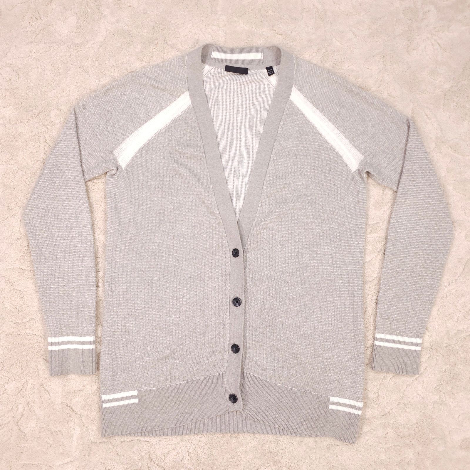 ATM ATM Raglan Sleeve Schoolboy Cardigan Gray Sz Medium Size M / US 6-8 / IT 42-44 - 5 Thumbnail