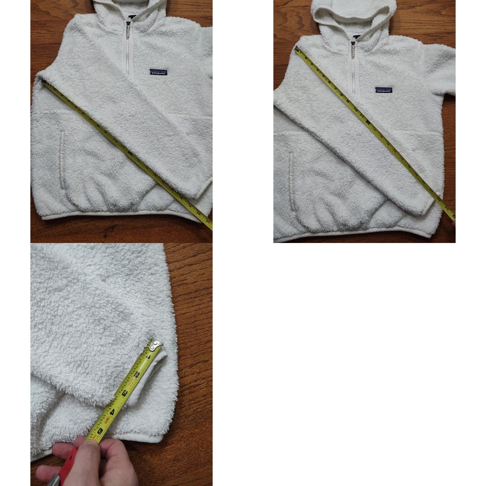 Patagonia VINTAGE Patagonia 1/4 Zip Fleece Sweatshirt Hoodie Womens XS White Pullover Size XS / US 0-2 / IT 36-38 - 8 Thumbnail