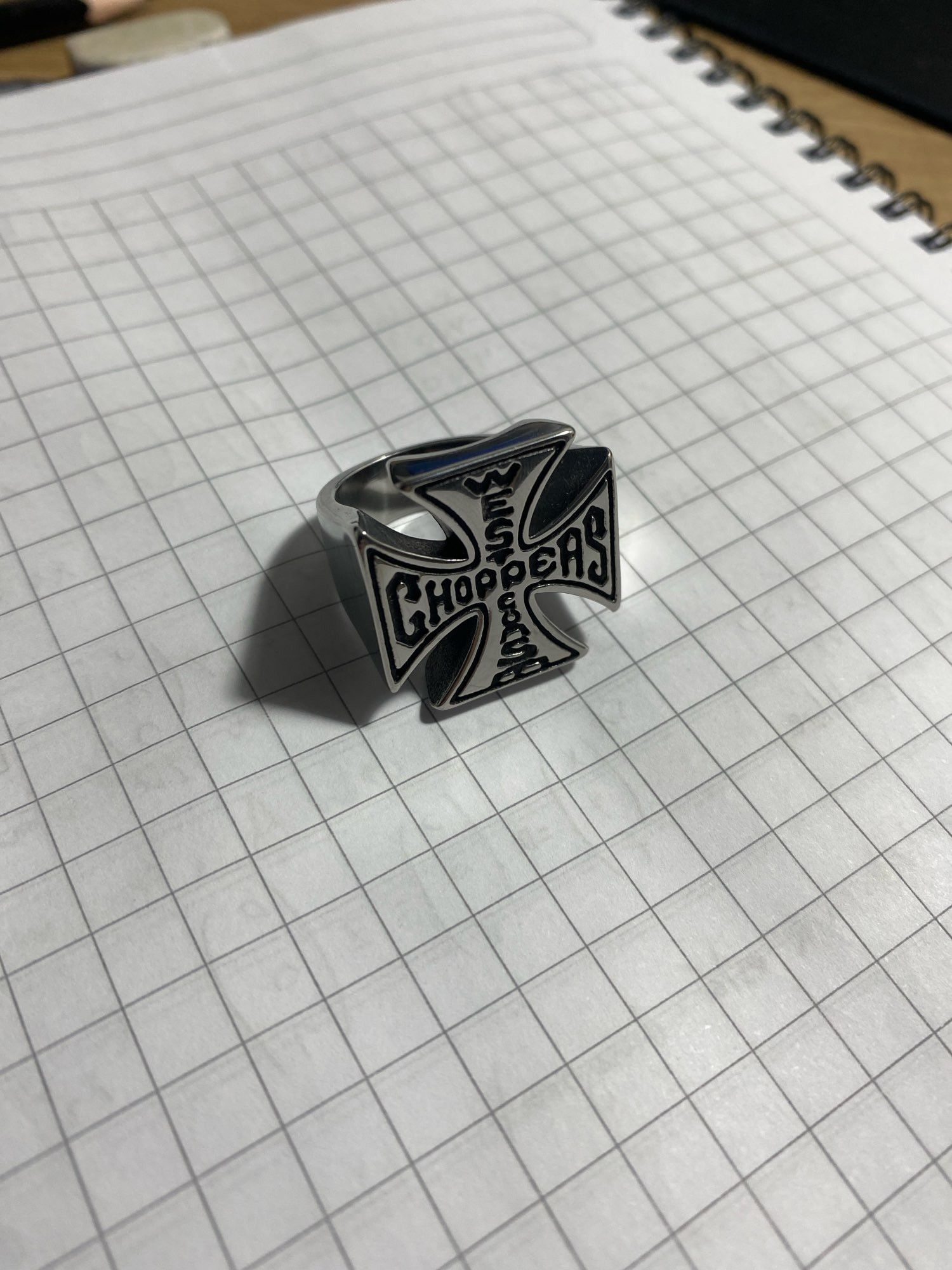 Vintage Cross 316L Stainless Steel Biker Ring Size ONE SIZE - 4 Thumbnail
