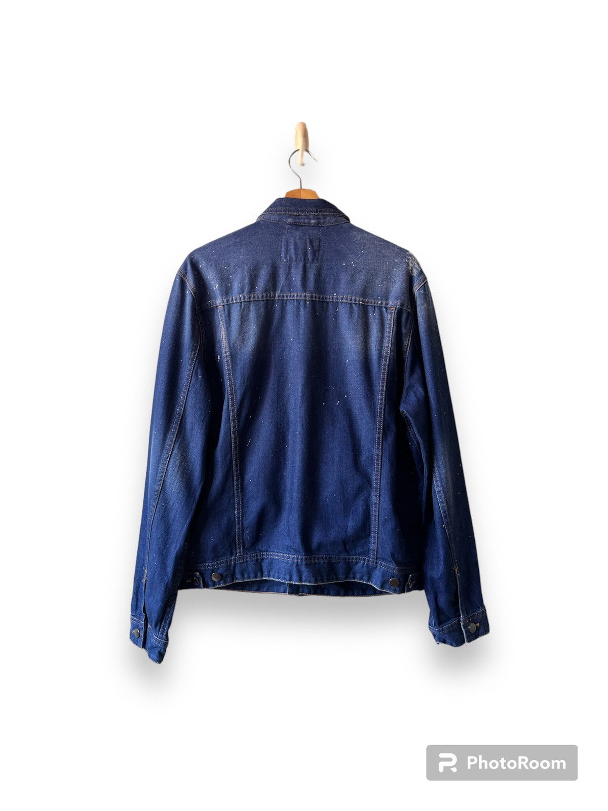Designer × Guess Guess Jeans Denim Rex Jacket Distressed Paint Splatter Size US L / EU 52-54 / 3 - 4 Thumbnail