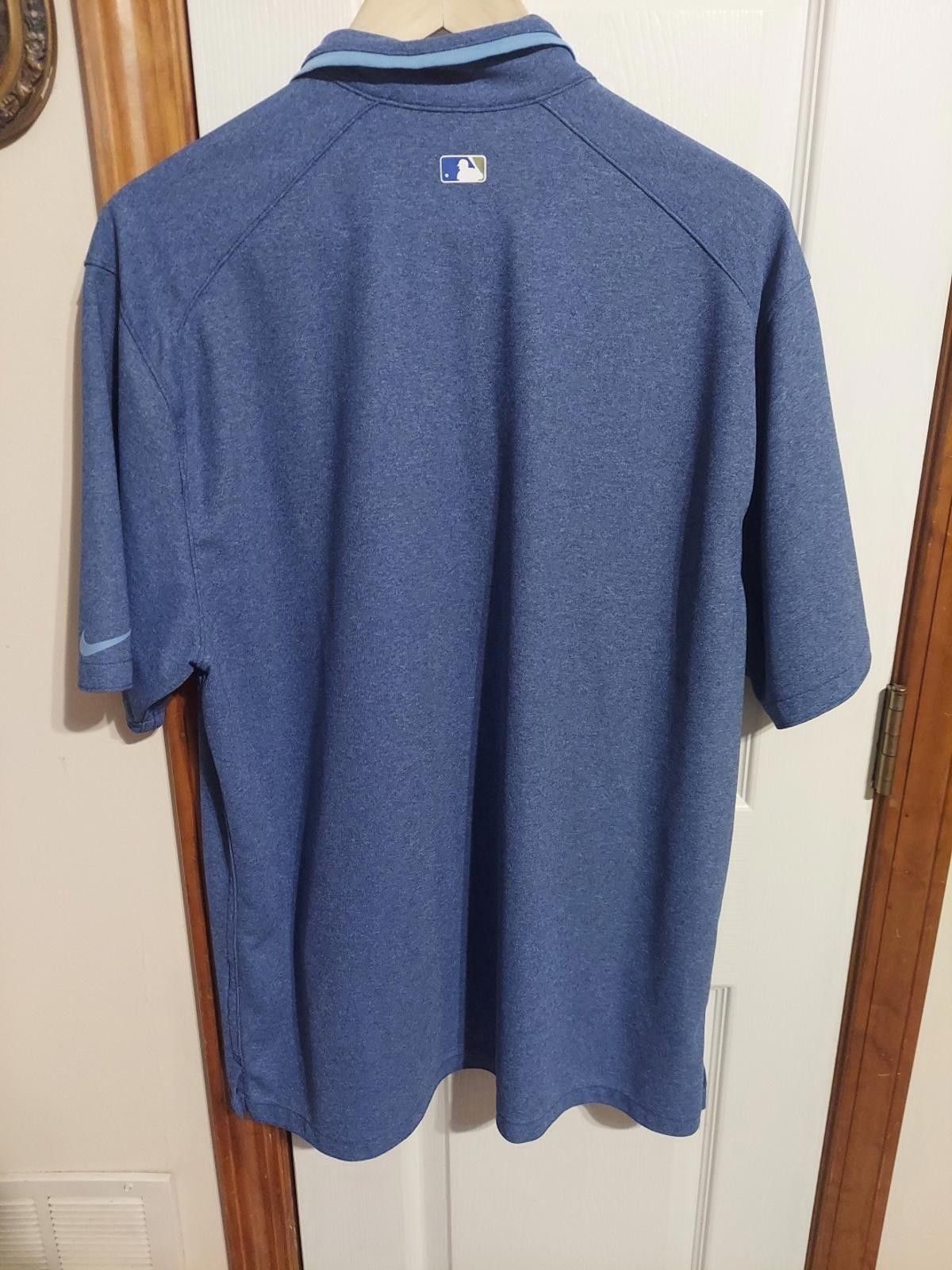 Nike KANSAS CITY ROYALS POLO L Dri Fit Cool Base Blue Size ONE SIZE - 10 Thumbnail