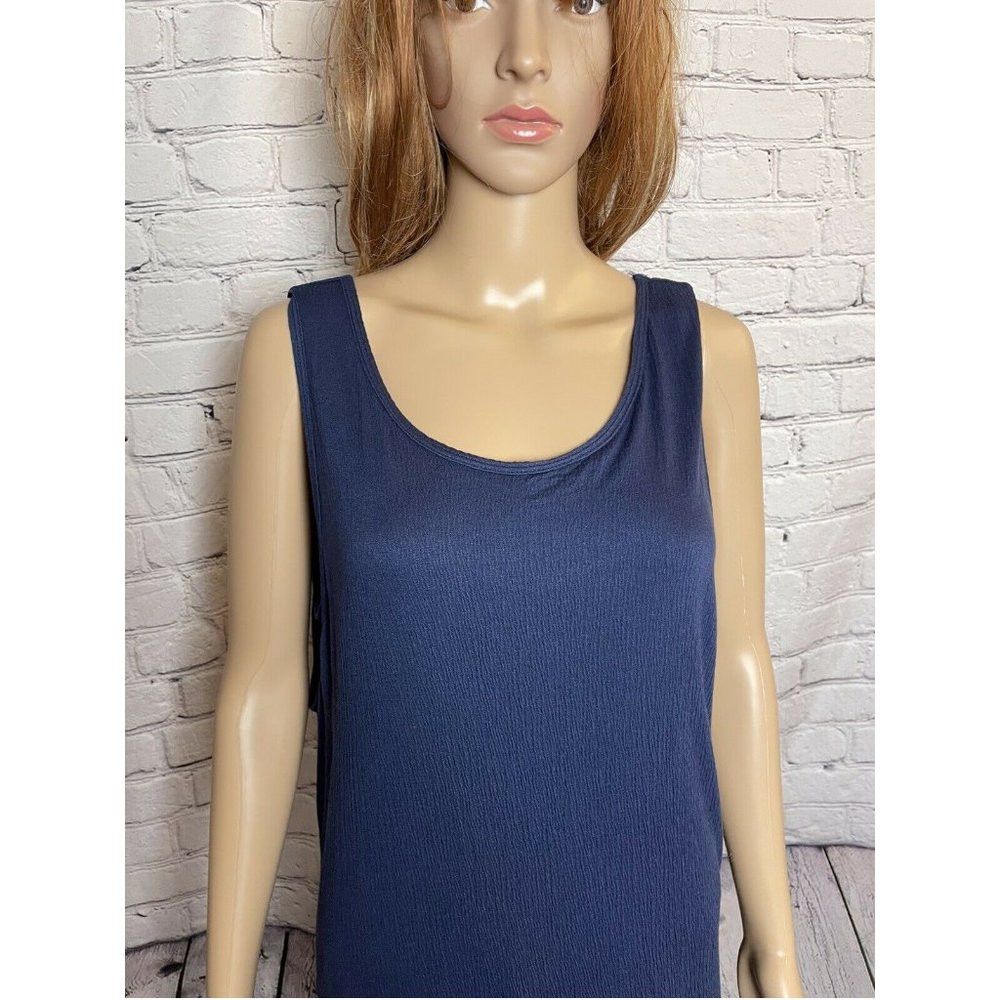 Splendid NWT New $138 Splendid Textured Jersey Tank Dress Blue Size Size M / US 6-8 / IT 42-44 - 9 Thumbnail