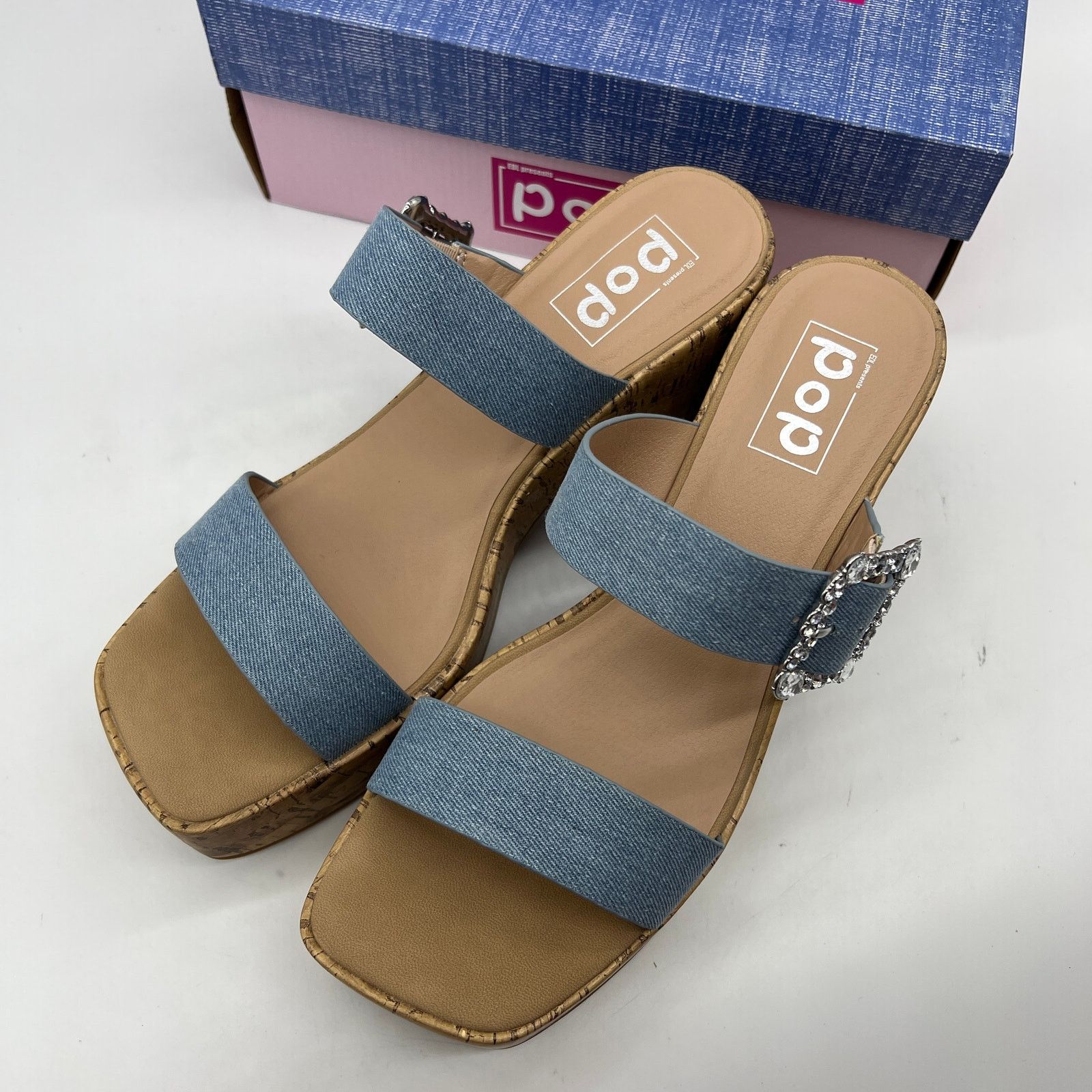 Other Pop Womens Kallie Heeled Sandals Pink Fuschia Multicolor Size US 11 / IT 41 - 10 Thumbnail