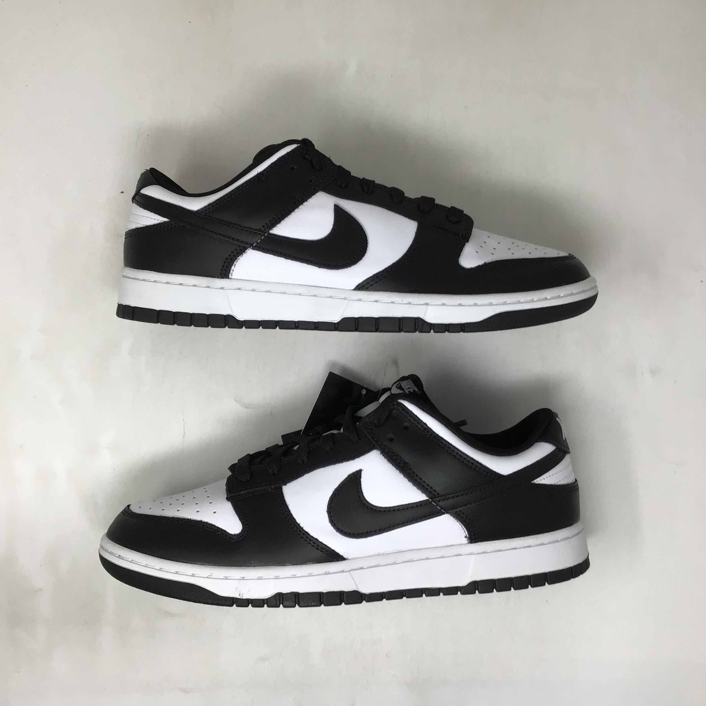 mens dunk low black and white