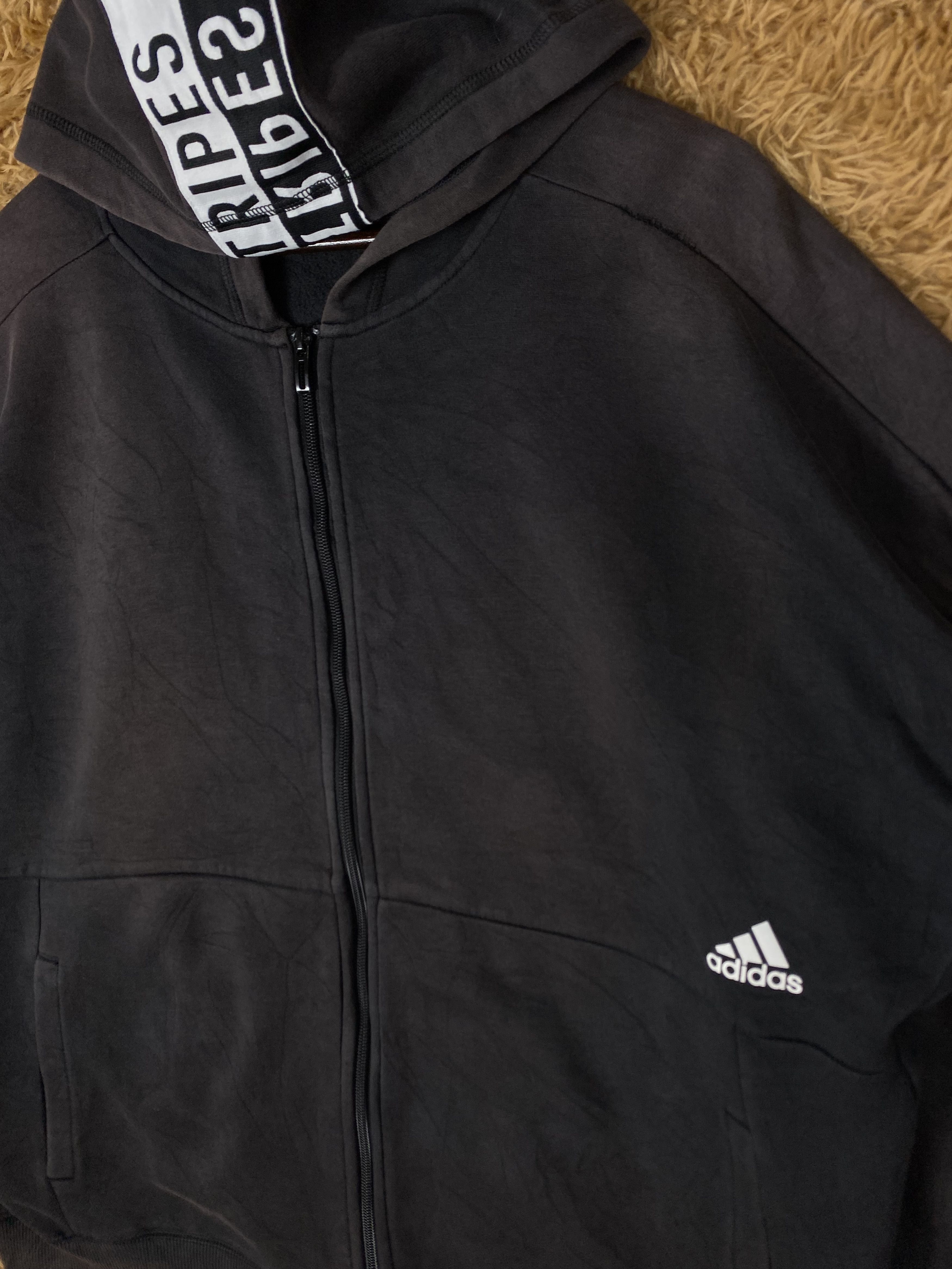 Adidas Vintage Adidas 3 Stripe Zip Up Hoodies PS0364 Size US L / EU 52-54 / 3 - 3 Thumbnail