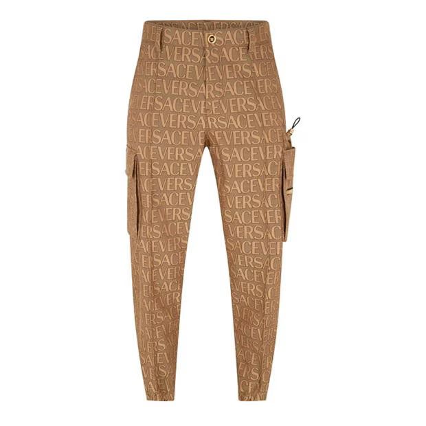 Versace o1g2r1mq0824 All Over Print Cargo Trousers Brown Beige Size US 32 / EU 48 - 1 Thumbnail