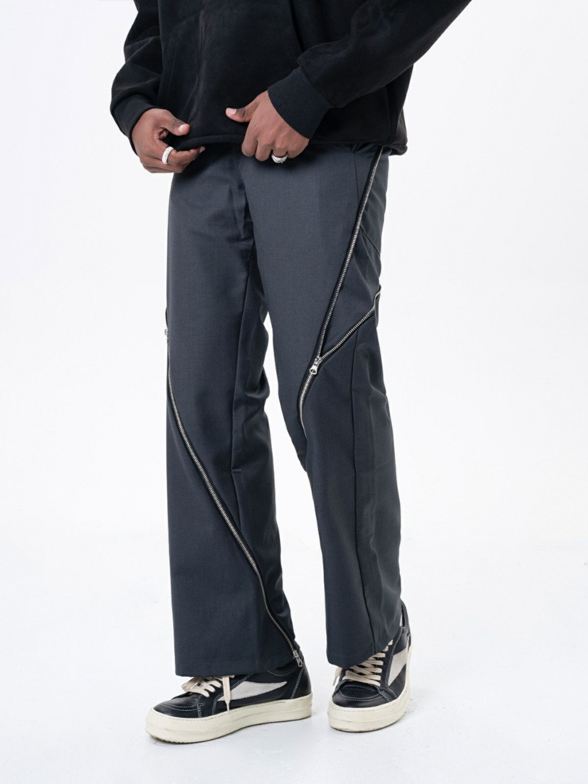 Designer × Japanese Brand × Vintage urban dance utility zipper punk yuppie pants Size US 28 / EU 44 - 1 Thumbnail