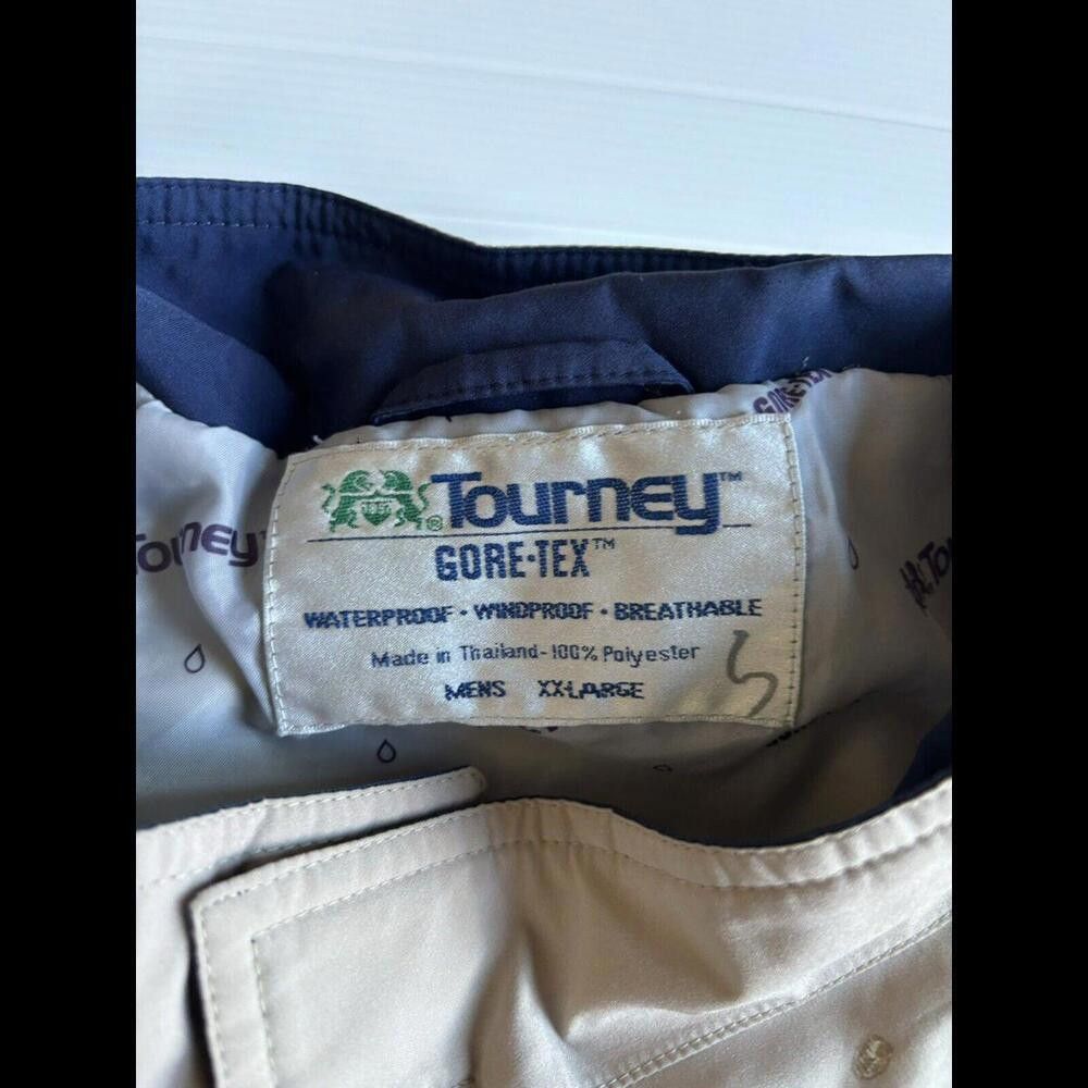Designer Tourney Vintage Mens Xxl Gore-Tex Waterproof Zip Golf Jacket Size ONE SIZE - 3 Thumbnail