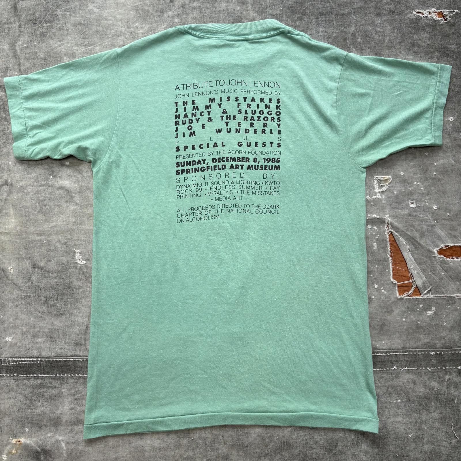 Other Vintage 80s Unique John Lennon Imagine The Beatles Shirt Size US M / EU 48-50 / 2 - 2 Thumbnail