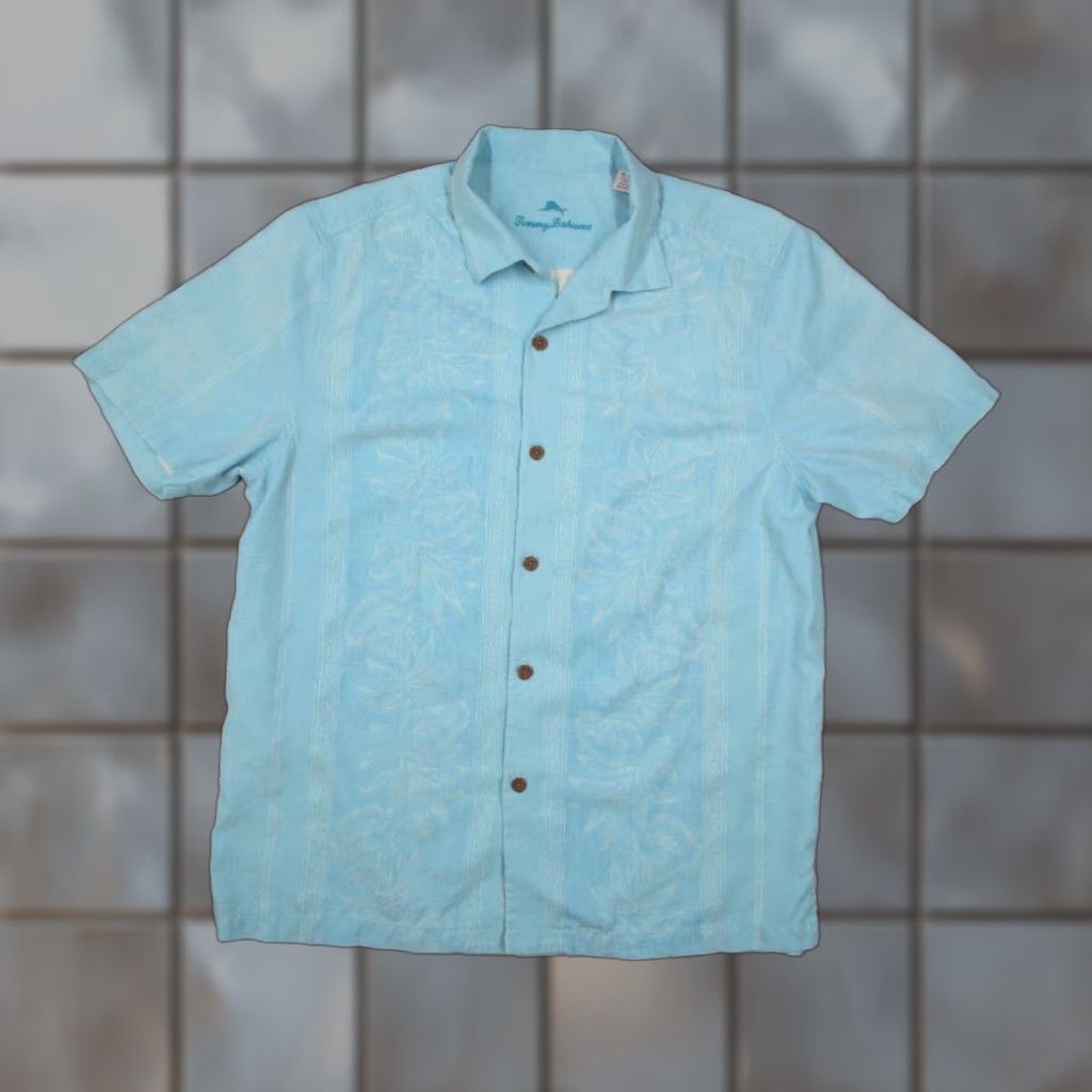 Tommy Bahama Tommy Bahama Hawaiian Shirt Men's XL Blue Pacific Floral Silk Size US XL / EU 56 / 4 - 1 Thumbnail