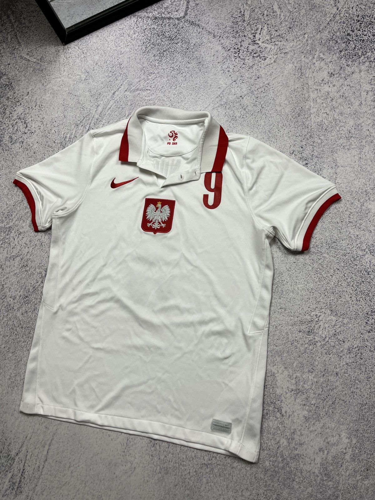 Nike Nike Poland Home Soccer Jersey Lewandowski #9 Euro 2020 Rare Size US L / EU 52-54 / 3 - 3 Thumbnail