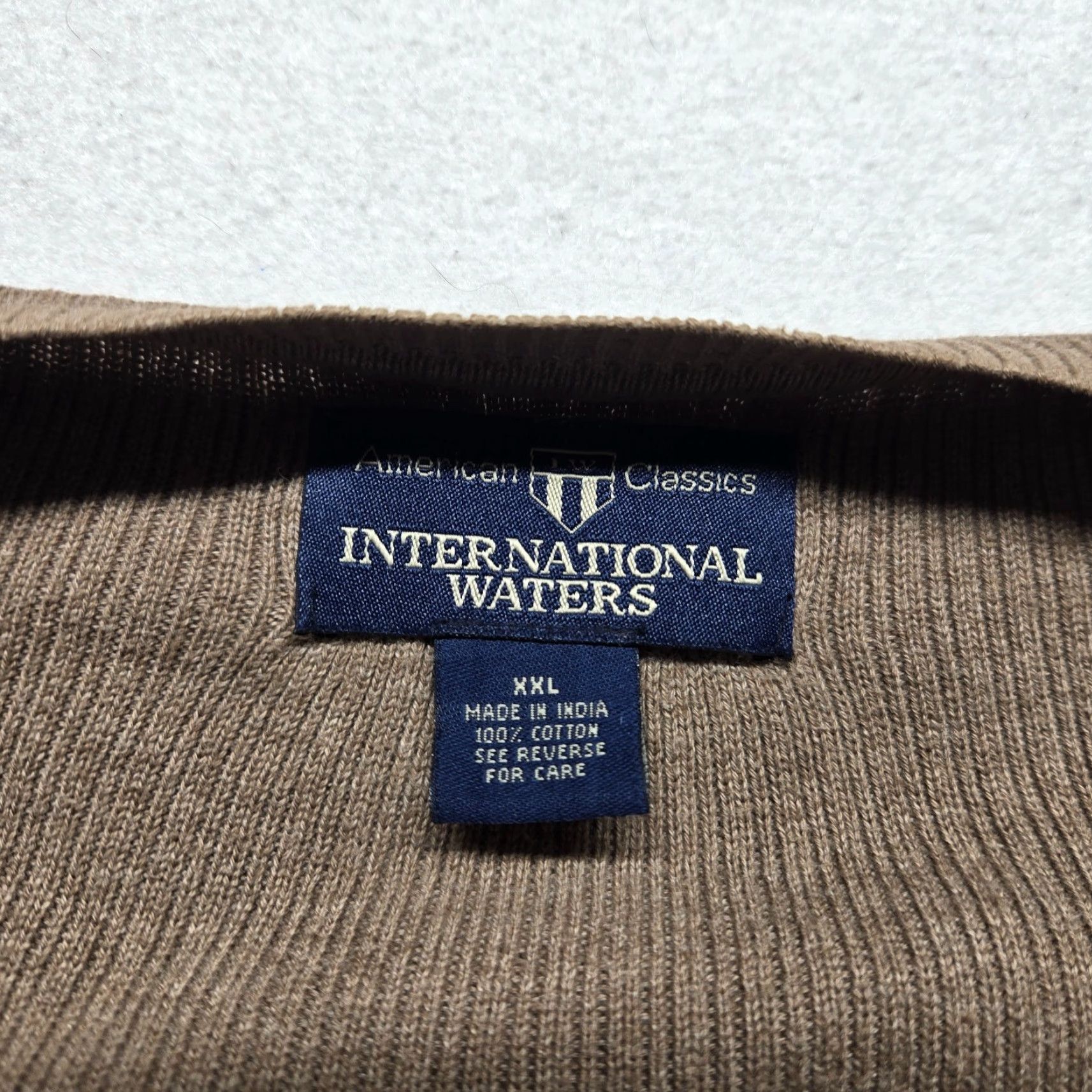 Izod IZOD Sweater Vest Shirt Mens 2XL Brown Cable Knit Cotton V-Neck All Seasons Golf Regular Classic Vest Mens Size US XXL / EU 58 / 5 - 3 Thumbnail