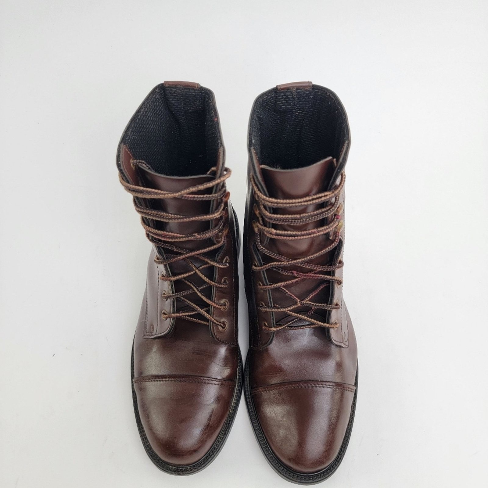 Vintage Vintage 90s Brown Leather Capped Toe Cottage Boots - 6 Size US 6 / IT 36 - 3 Thumbnail