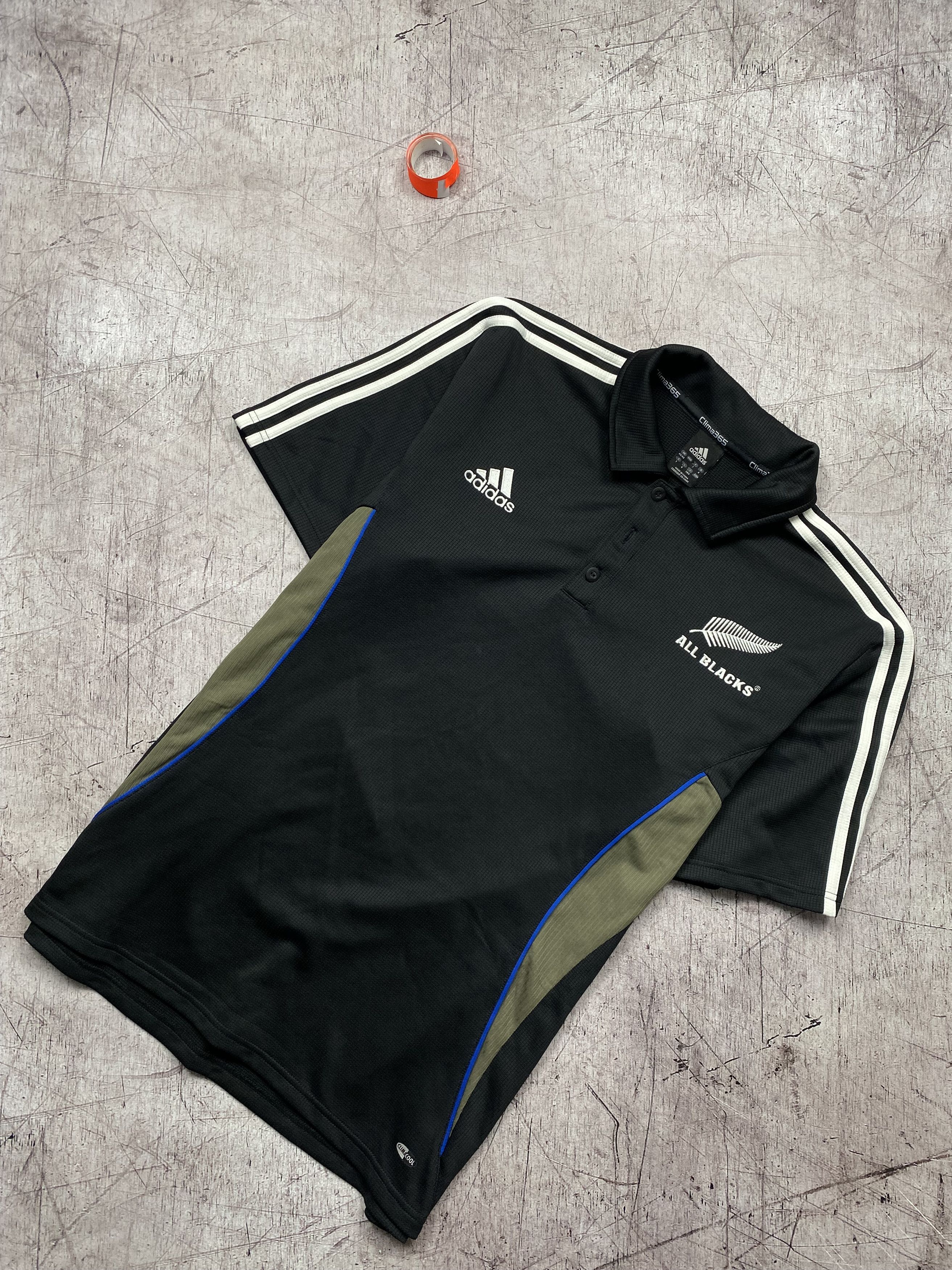 Adidas × All Blacks Adidas All Black Vintage rugby polo shirt tee Size US XL / EU 56 / 4 - 1 Thumbnail