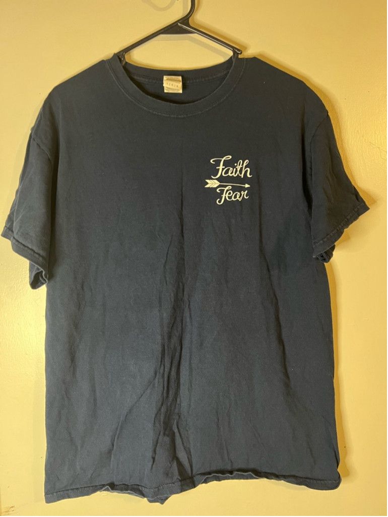Gildan Men's Gildan T-shirt Size L Navy Blue Faith Graphic Tee Size US L / EU 52-54 / 3 - 3 Thumbnail