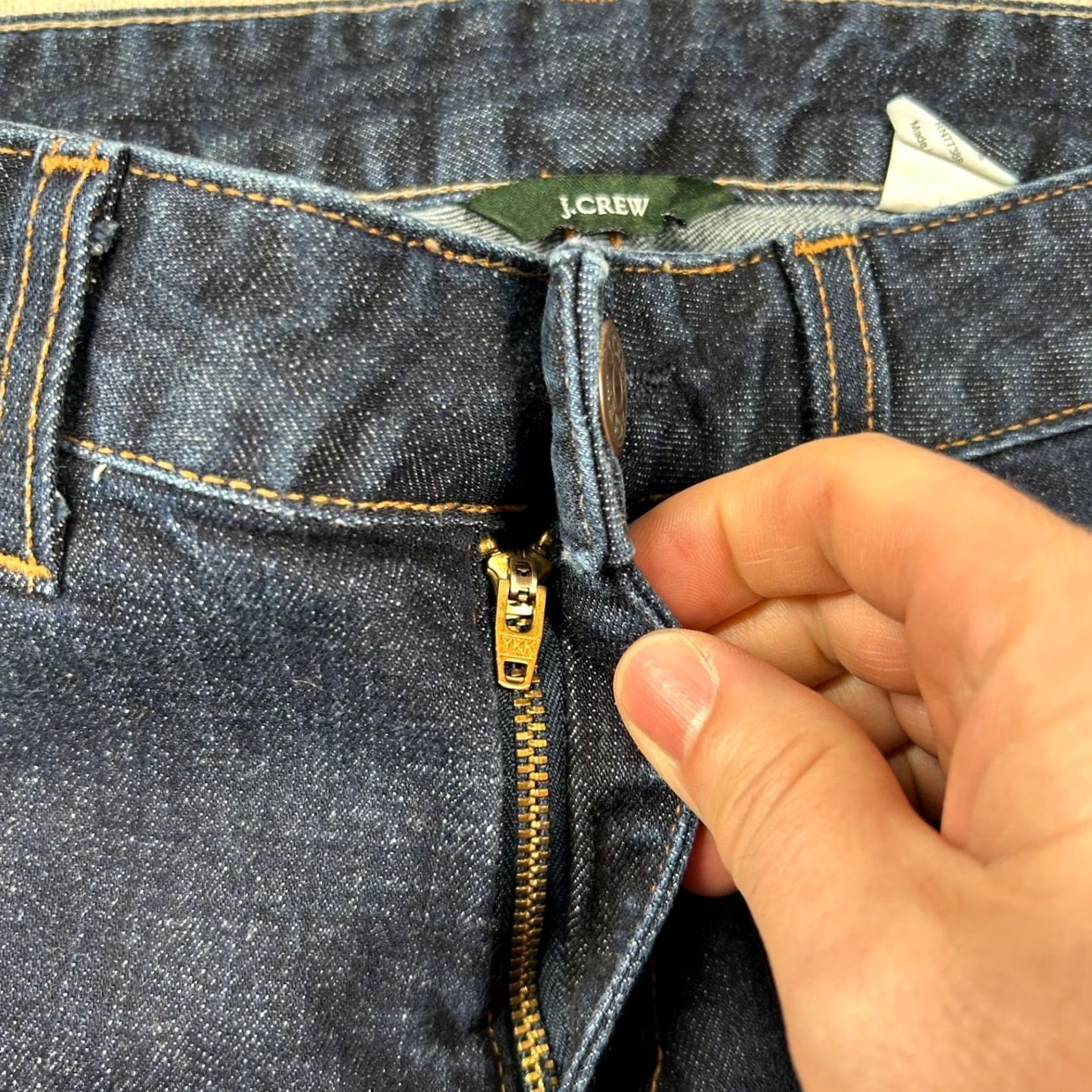 J.Crew VINTAGE J.CREW Jeans Womens 2 Wide Leg Flare Boot Dark Wash USA Made Denim Blue 5-Pocket 32 Inseam Womens Jeans Size 26" / US 2 / IT 38 - 3 Thumbnail