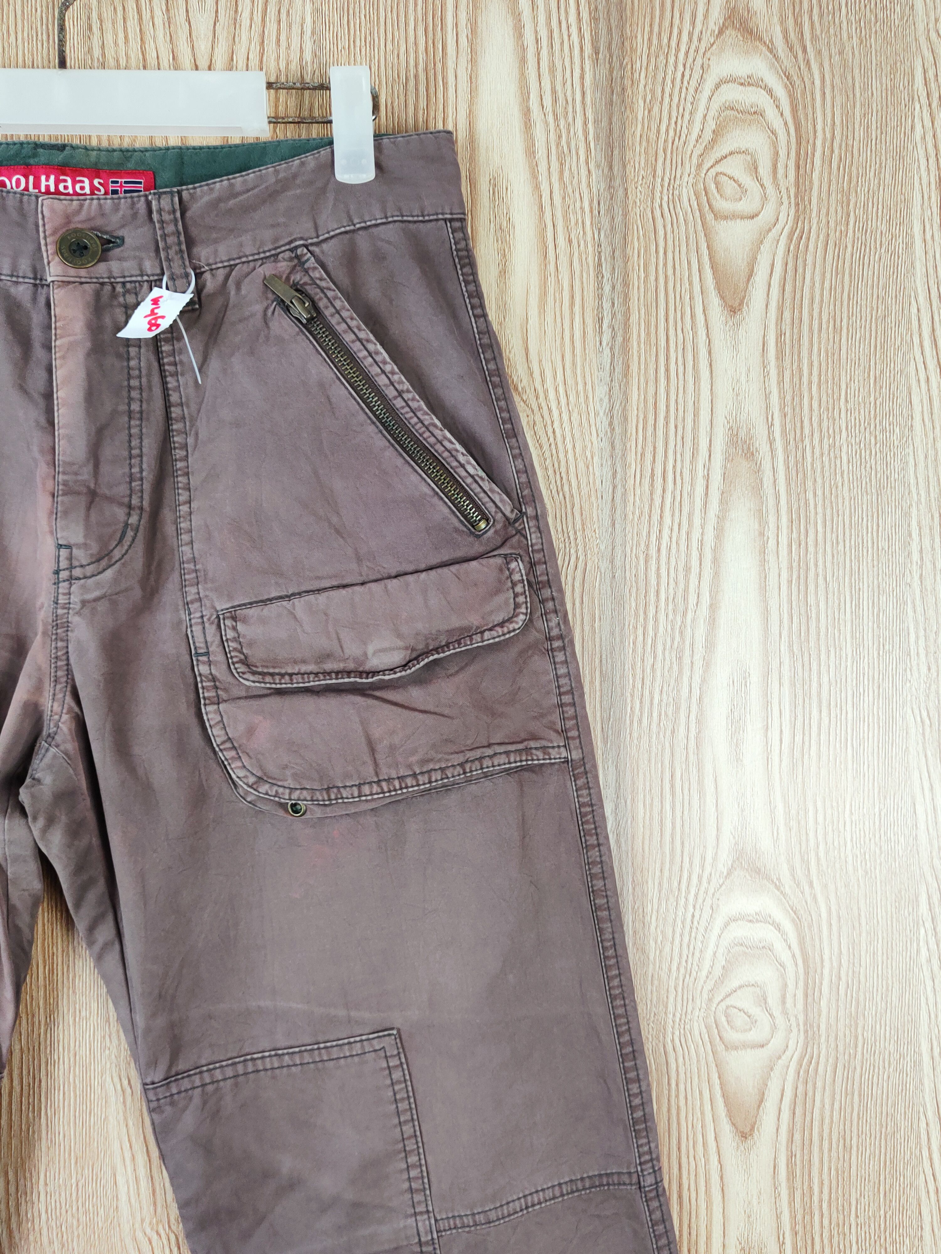 Japanese Brand Koolhaas Dark Brown Faded Multipocket Casual Pants #W460 Size US 31 - 5 Thumbnail
