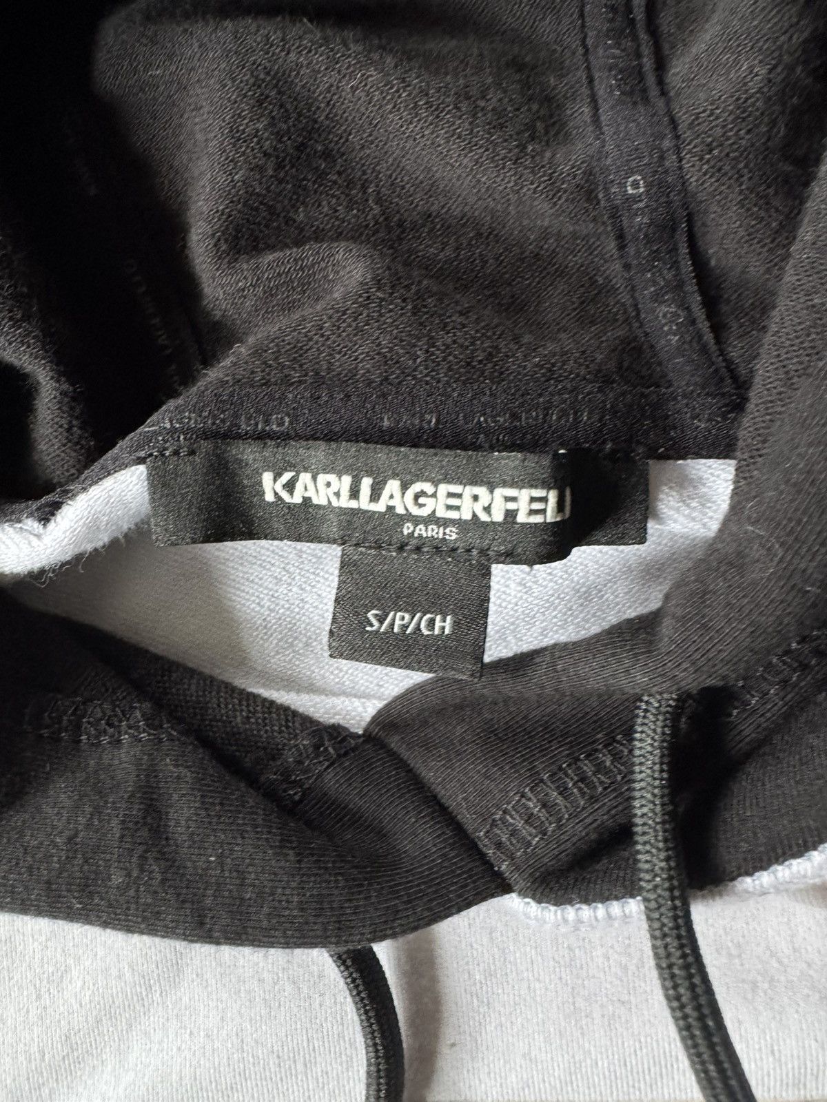 Karl Lagerfeld Karl Lagerfeld Graphic Embellished Color Block Hoodie, Small Size US S / EU 44-46 / 1 - 5 Thumbnail