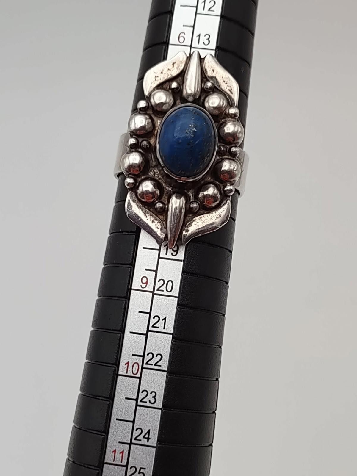 The Unbranded Brand Sterling Silver Lapis Southwestern Style Ring Size 7.5 Size ONE SIZE - 2 Thumbnail
