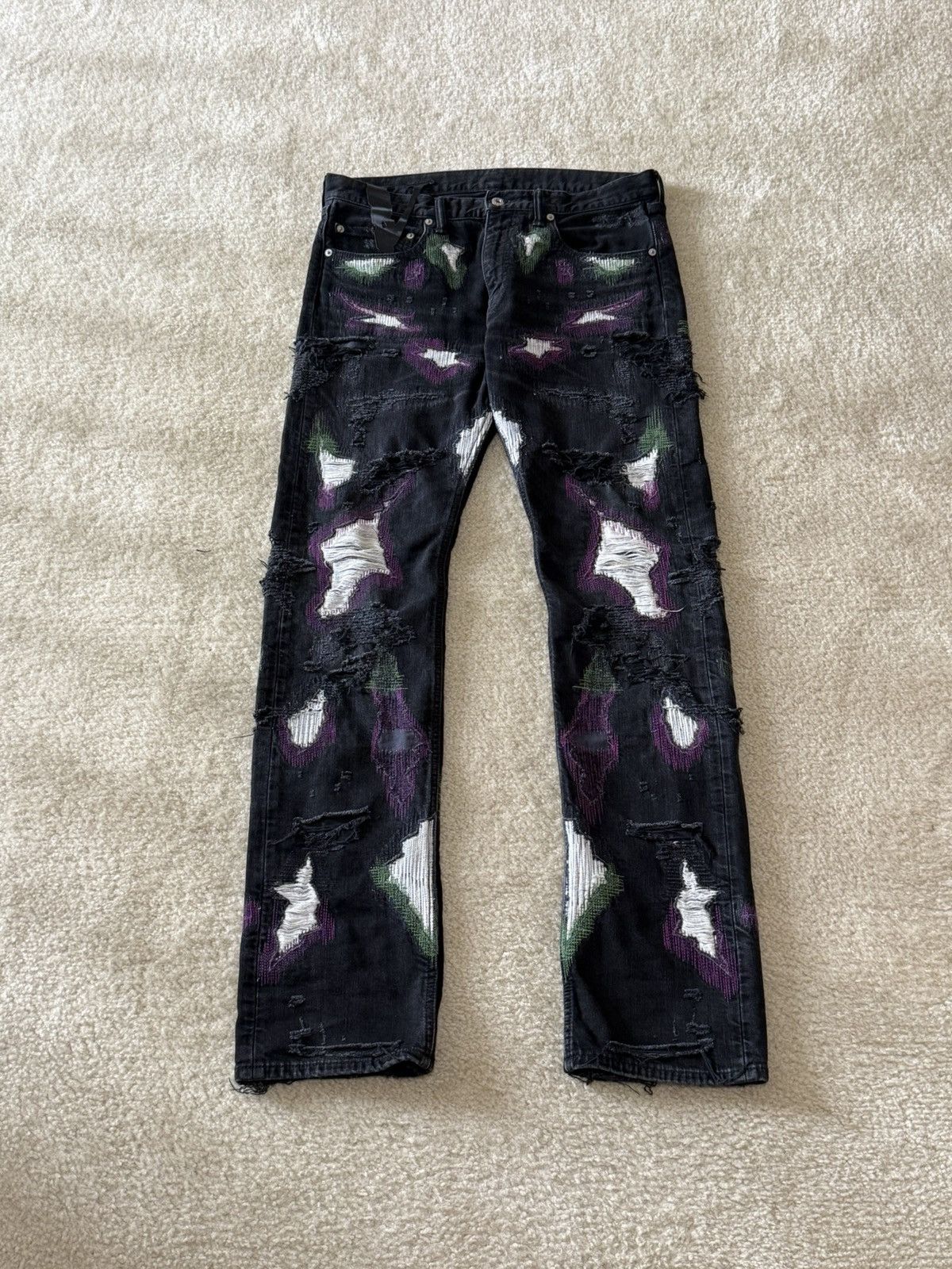 Vlone VLONE SS18 Black Scab Denim Size US 32 / EU 48 - 1 Thumbnail