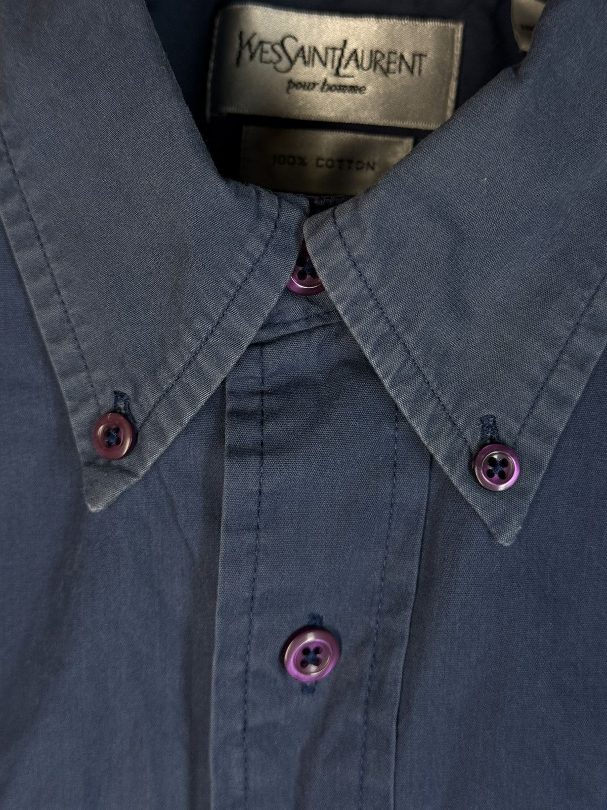 Yves Saint Laurent Cotton YSL Shirt Summer Button Up Luxury y2k Casual Collar Size US L / EU 52-54 / 3 - 17 Thumbnail