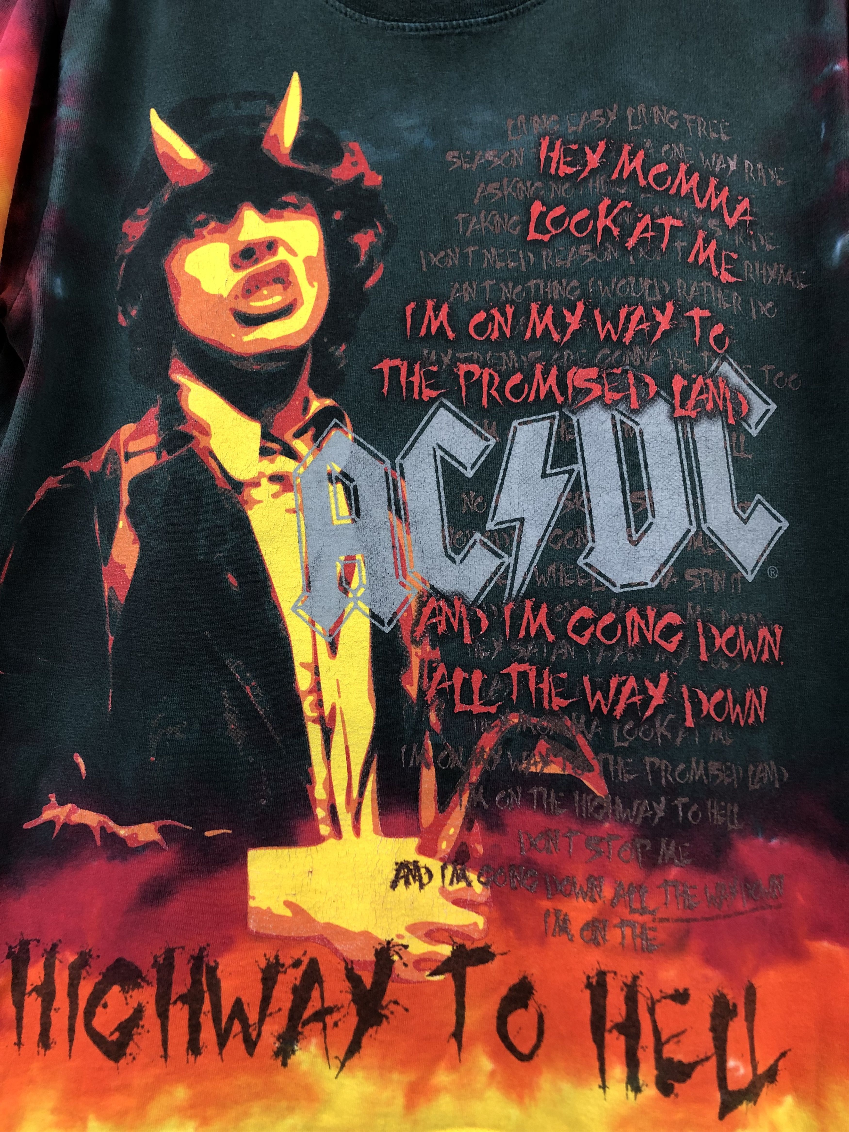 Band Tees Vintage Liquid Blue AC/DC Highway To Hell Tie Dye Shirt Tee Size US S / EU 44-46 / 1 - 5 Thumbnail