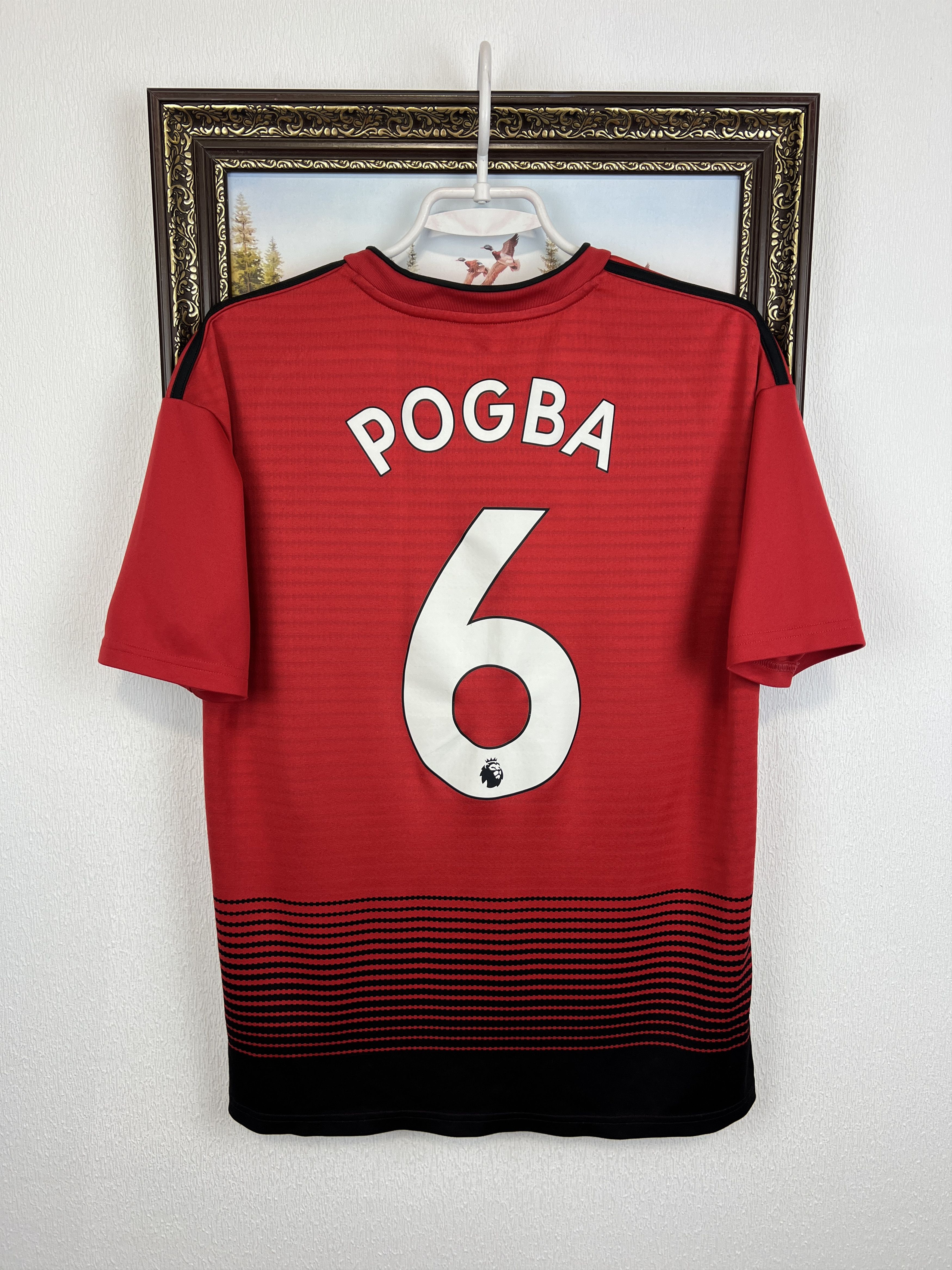 Adidas Manchester United football shirt #6 Pogba Jersey Boys XL Size US XXS / EU 40 - 1 Thumbnail