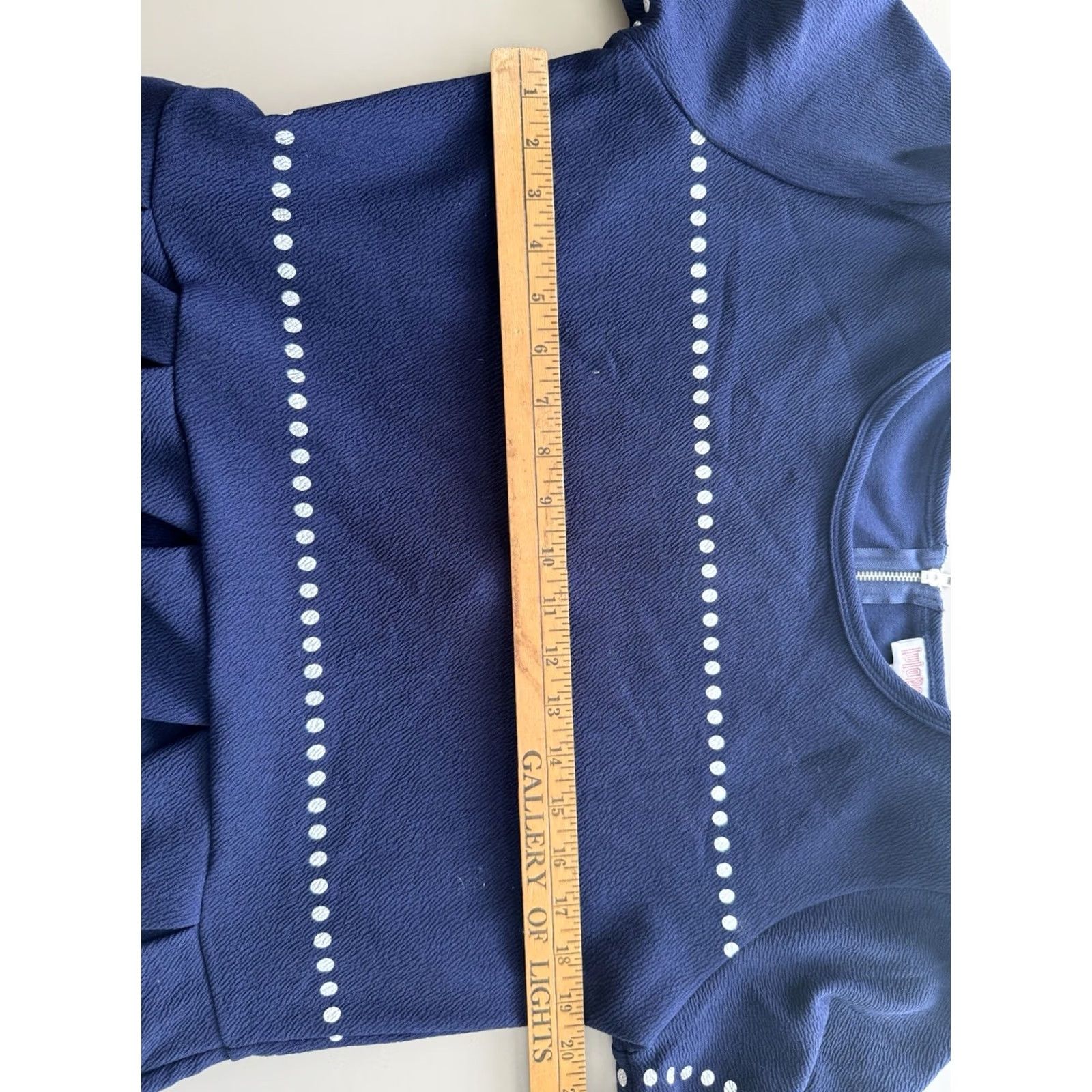 Vintage Holiday Dress Womens 3X Navy Silver Classy Party Office Size XXL / US 16-18 / IT 52-54 - 4 Thumbnail