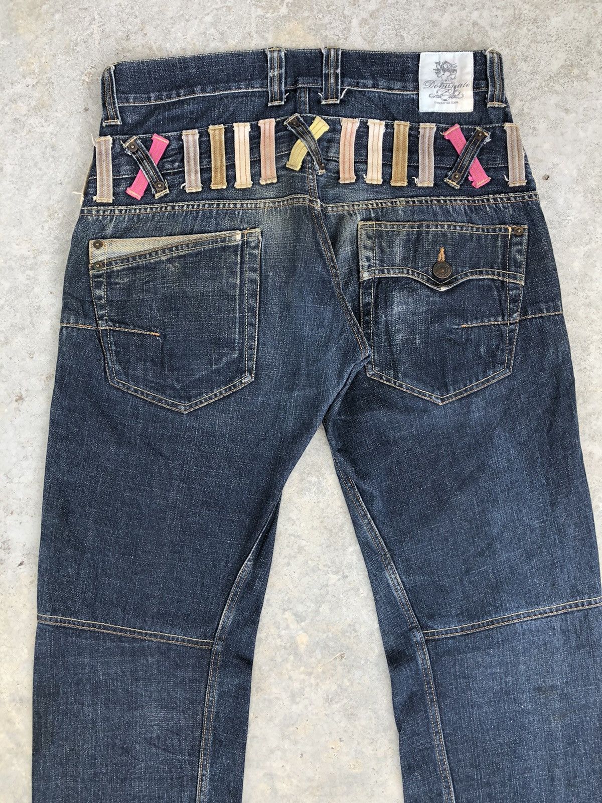 Hysteric Glamour Japanese Dominate Handcrafted Double Waist Distressed Jeans Size US 33 - 8 Thumbnail