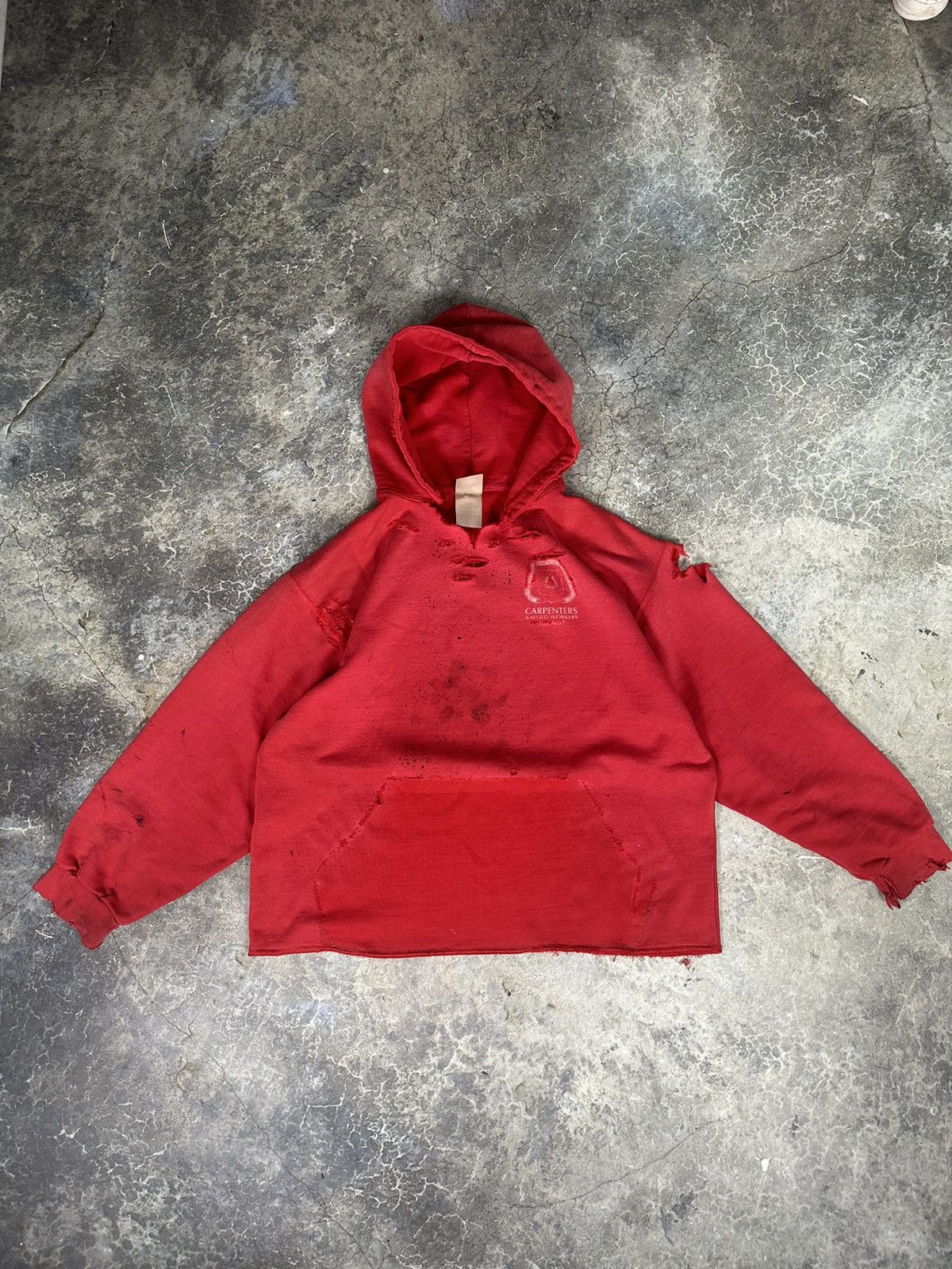 Designer × Vintage Vintage Thrashed Work Hoodie Size US XL / EU 56 / 4 - 2 Thumbnail