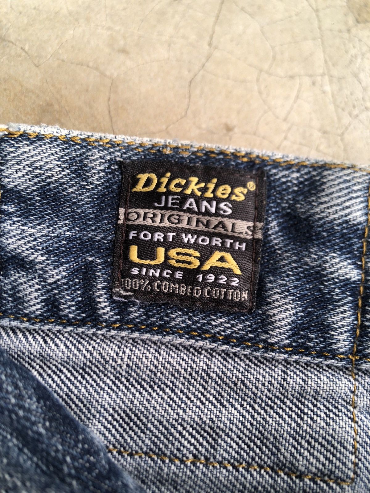 Dickies 🔥Distressed Dickies Denim Panst Size US 33 - 12 Thumbnail