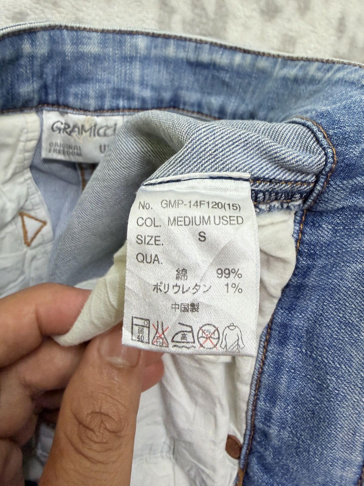 Gramicci Gramicci Slim Denim Pants Y2K Climbing Belted Faded Blue Size US 29 - 17 Thumbnail