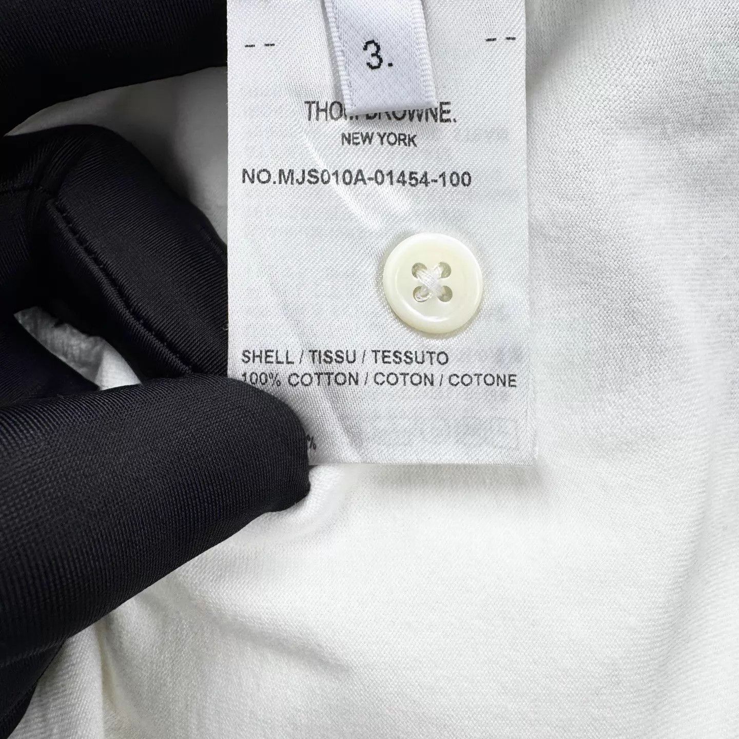 Thom Browne Thom Browne White Color Block Patch Pocket Polo Unisex 3 Size US L / EU 52-54 / 3 - 5 Thumbnail