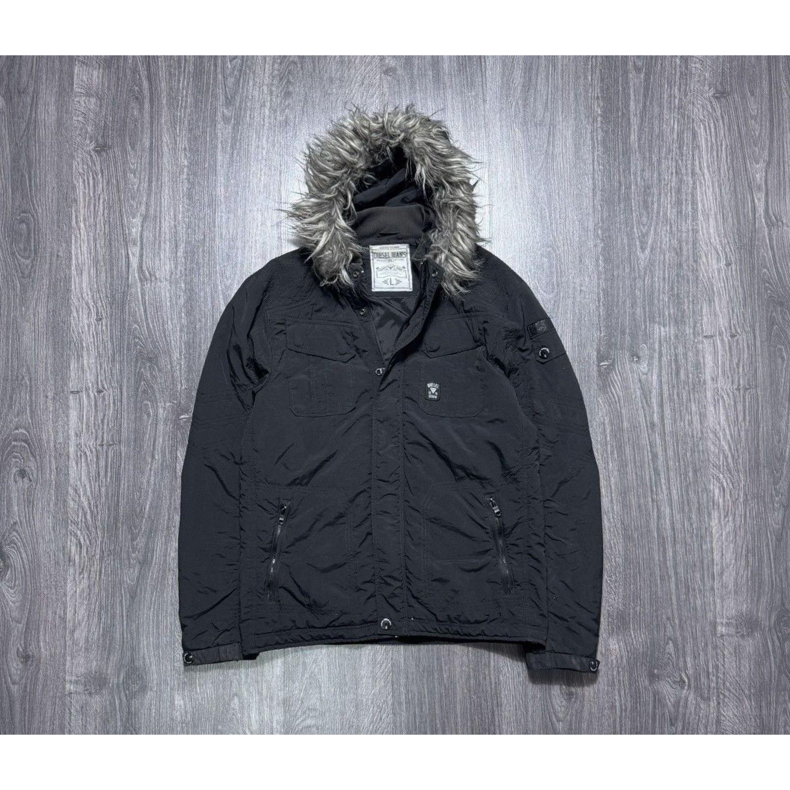 Diesel × Vintage 2000s Diesel Japanese Punk Grunge Fur Jacket LGB