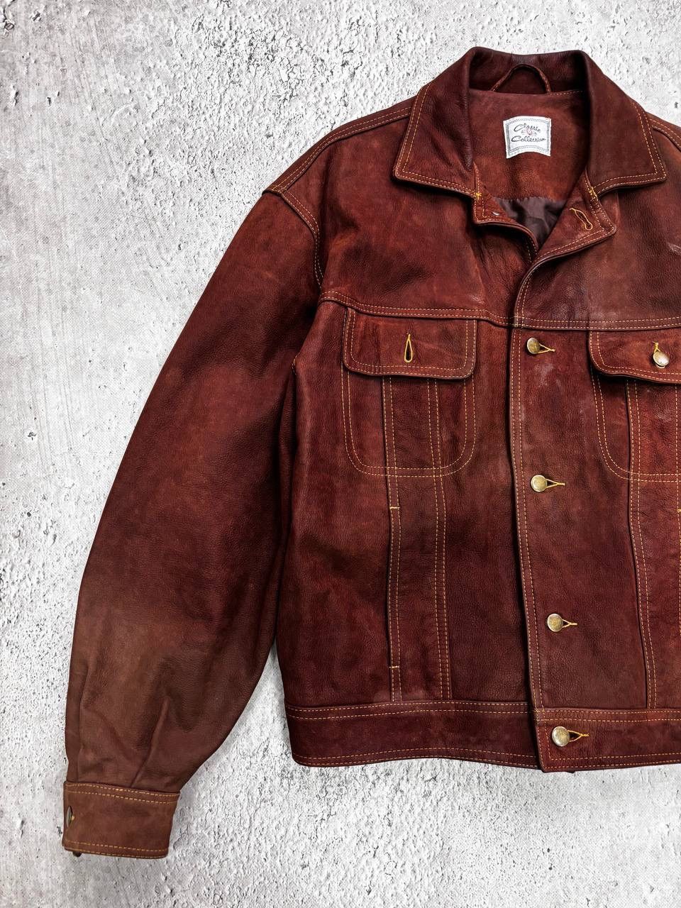 Genuine Leather × Vintage Vintage leather jacket Marlboro style Racing 90’s Y2K Size US L / EU 52-54 / 3 - 4 Thumbnail