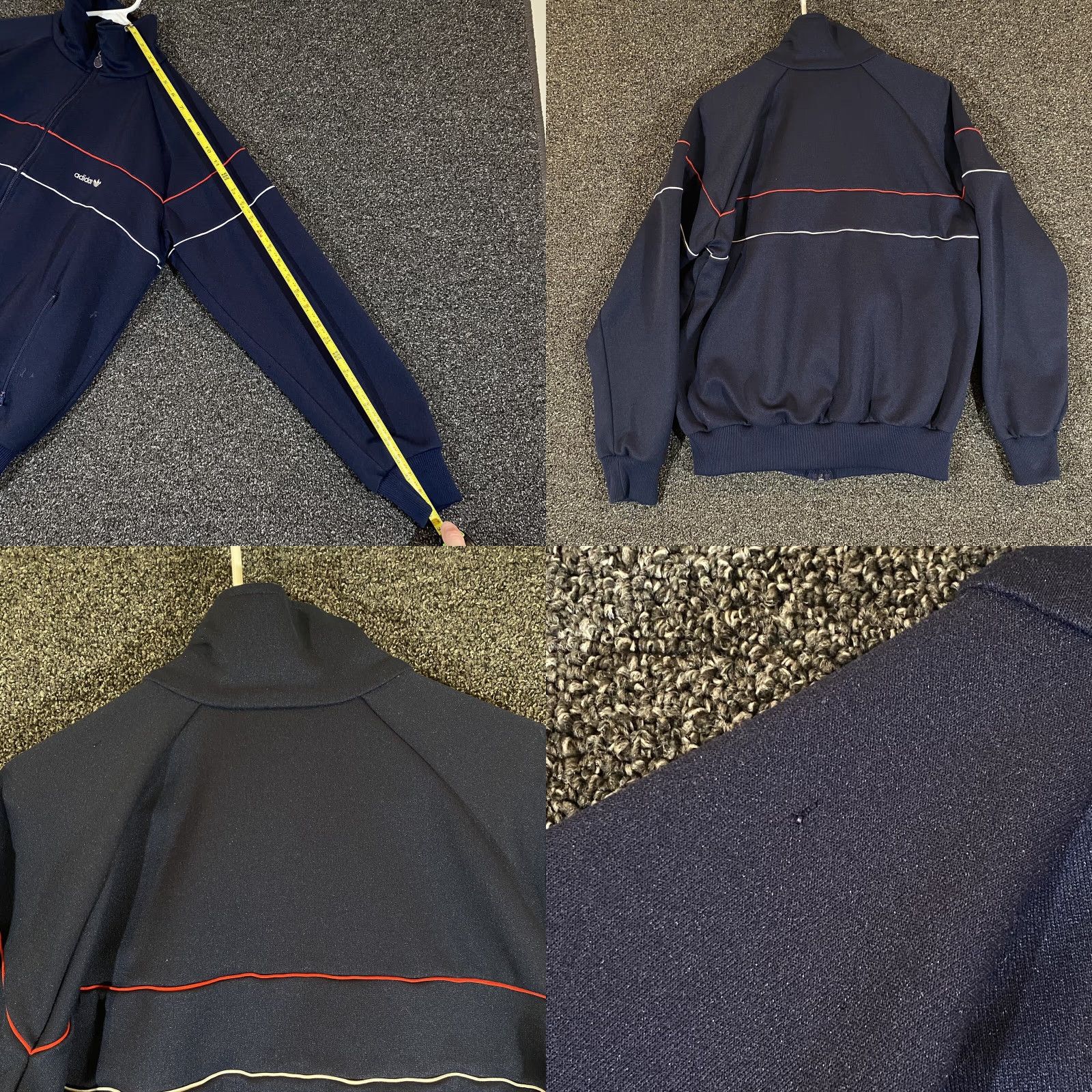 Adidas VINTAGE Adidas Jacket Track Blue Red Full Zip Mens Large L Pullover Activewear Size US L / EU 52-54 / 3 - 8 Thumbnail