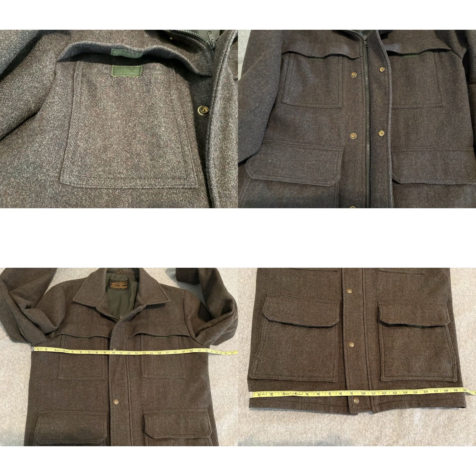 Eddie Bauer VINTAGE Eddie Bauer Wool Bomber Jacket Coat Green Full Zip Button Mens L Regular Size Size US L / EU 52-54 / 3 - 8 Thumbnail
