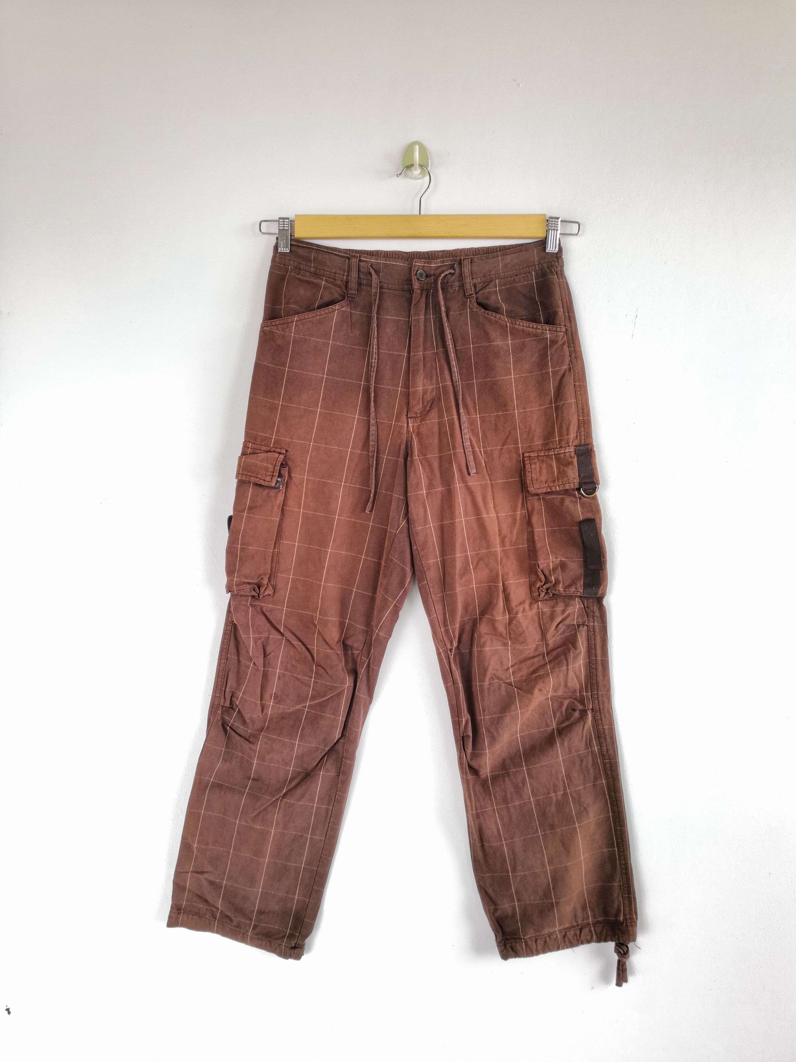 Japanese Brand Japanese Cargo Pants Checkered Multi Pocket Trousers Size US 30 / EU 46 - 1 Thumbnail