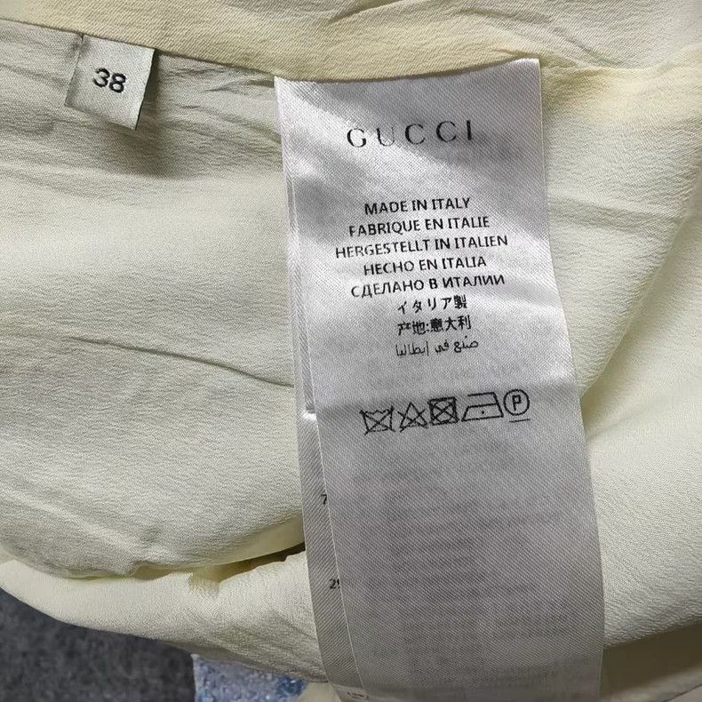 Gucci Gucci Light blue tweed woven small fragrance style dress Size XS / US 0-2 / IT 36-38 - 4 Thumbnail