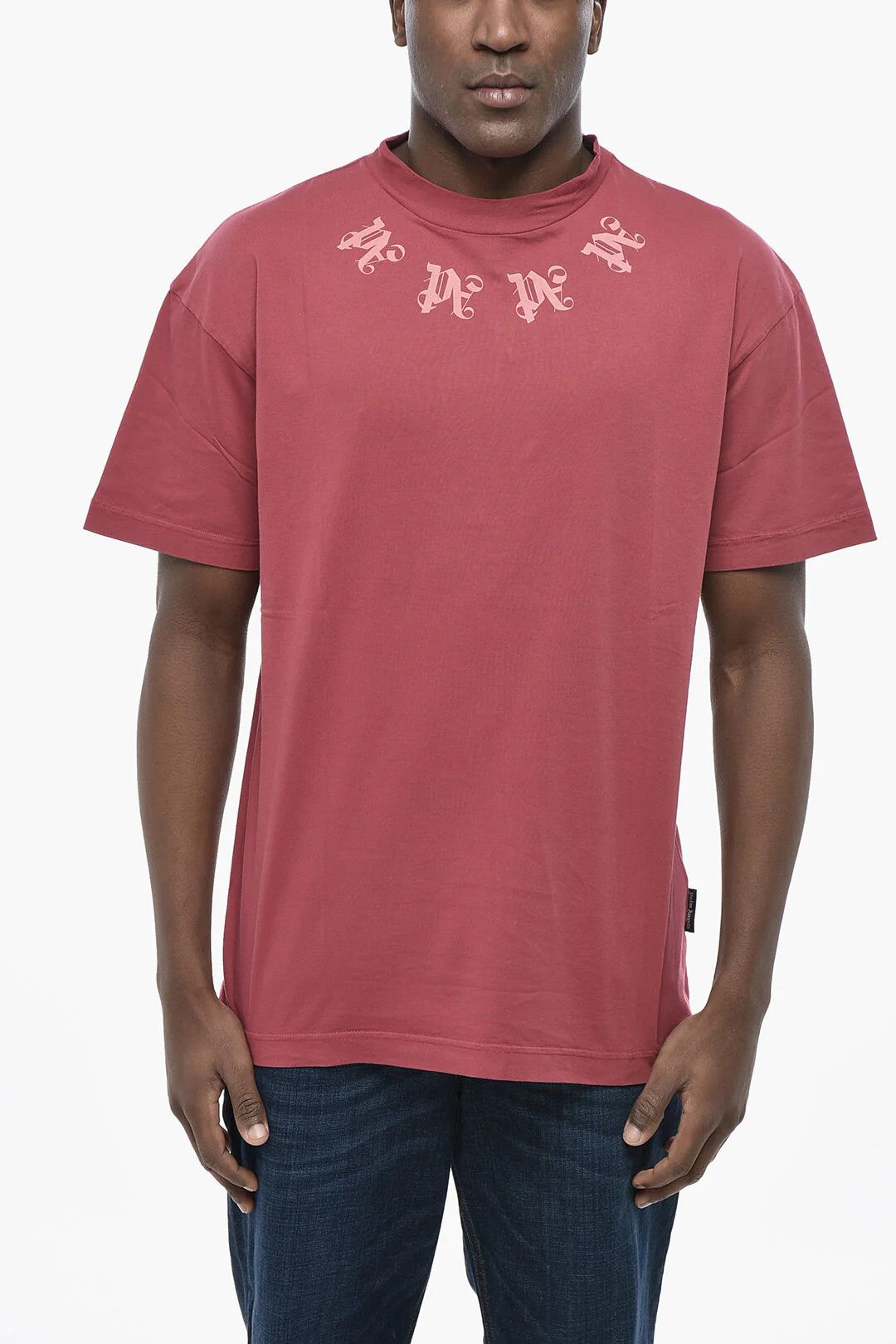 Palm Angels og1mm0226 Cotton Crewneck T-Shirt in Red Size US XXL / EU 58 / 5 - 1 Thumbnail