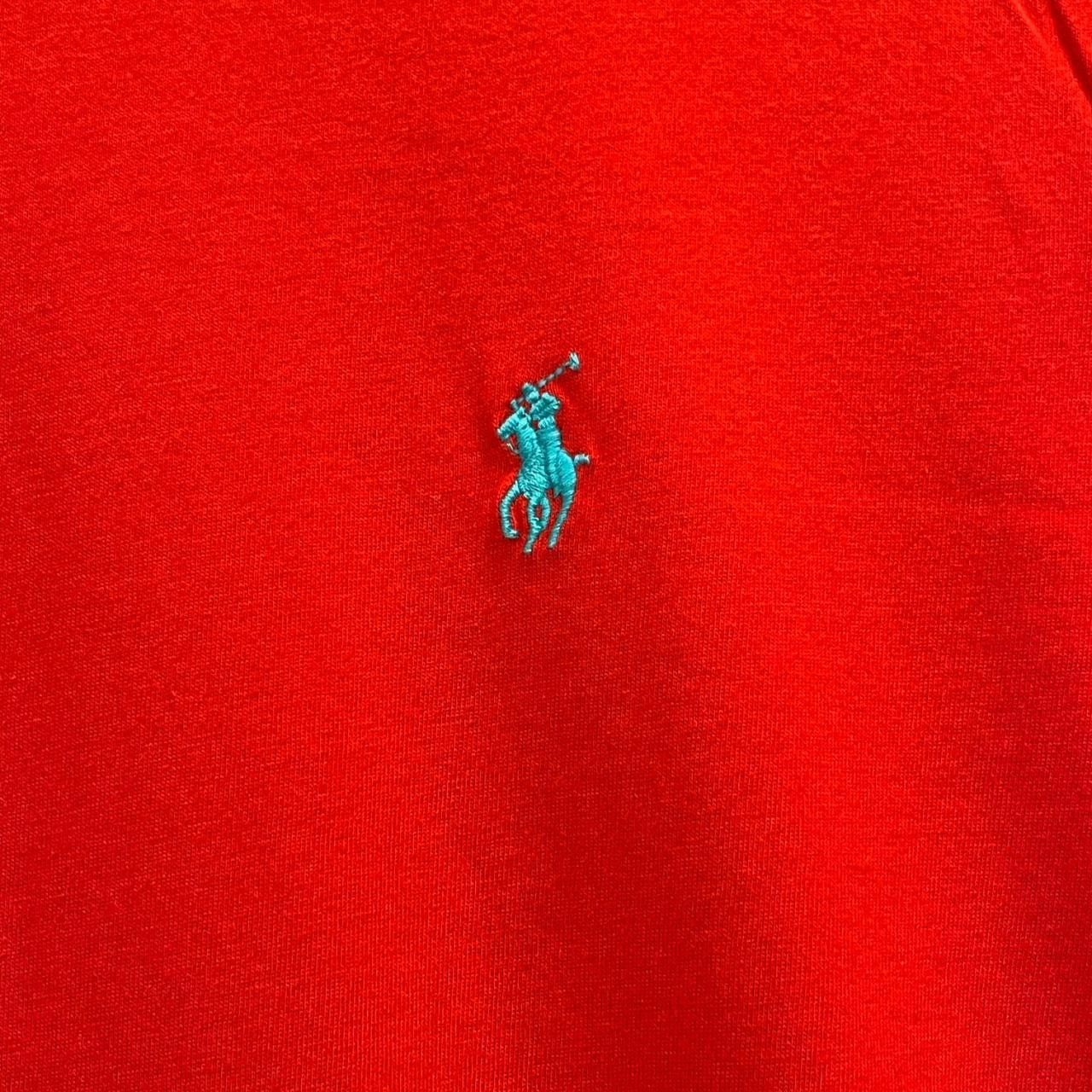 Polo Ralph Lauren Red Polo Ralph Lauren V Neck Tee Size US M / EU 48-50 / 2 - 2 Thumbnail