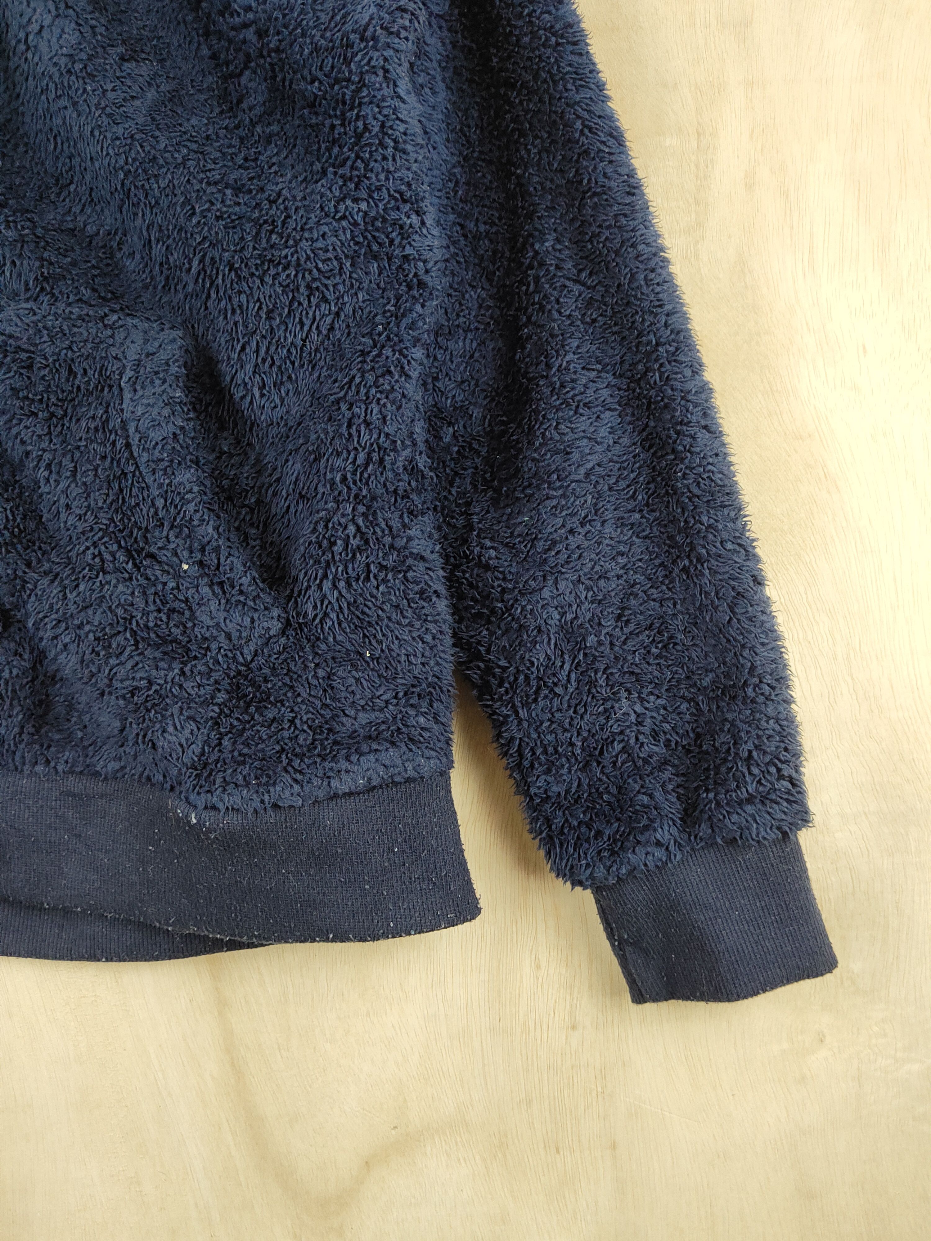 Japanese Brand Lock Heaven Navy Fur fleece Hoodie Sweaters #S2552 Size L / US 10 / IT 46 - 6 Thumbnail