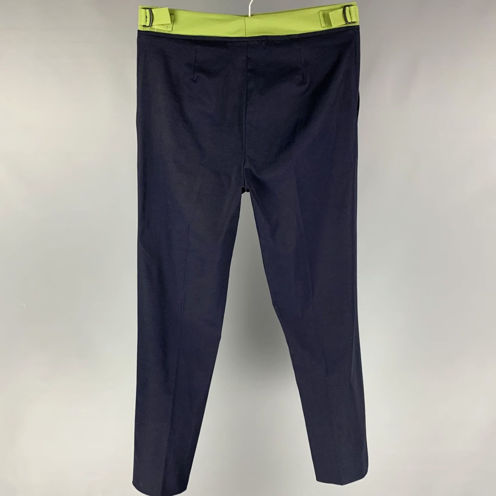 Bottega Veneta BOTTEGA VENETA Pants Mens 32 Color Block Wool Cupro Casual Inseam 31 Blue Green Italy Size US 32 / EU 48 - 3 Thumbnail