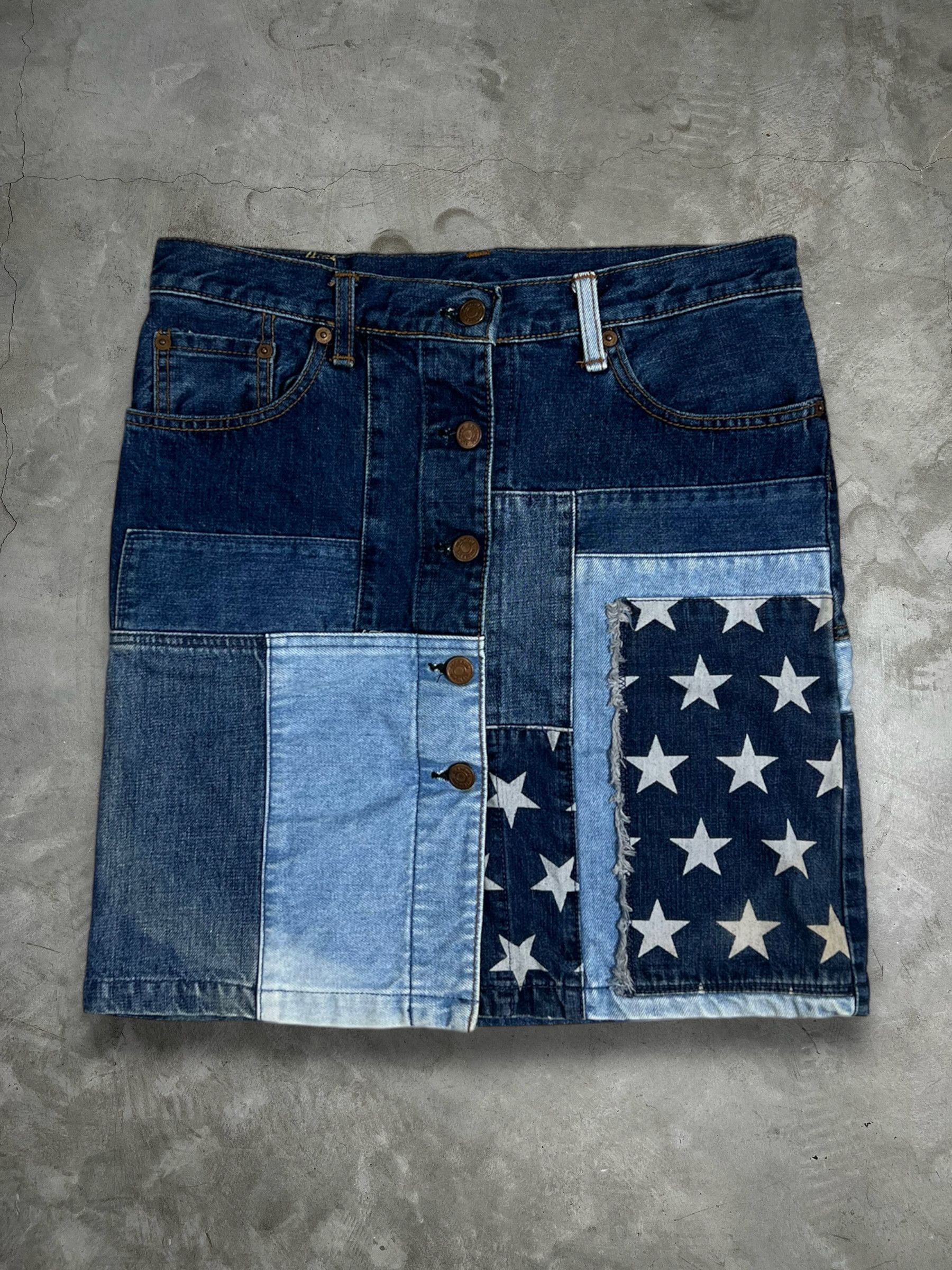 Hysteric Glamour Hysteric Glamour Kinky Jeans Patch Works Mini Skirt GTMPT300 Size 30" / US 8 / IT 44 - 4 Thumbnail