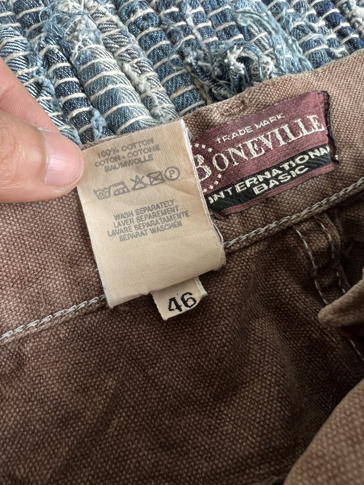 Boneville Vintage 1980s Boneville Massimo Osti OG Duck Canvas Jeans Size US 30 / EU 46 - 12 Thumbnail