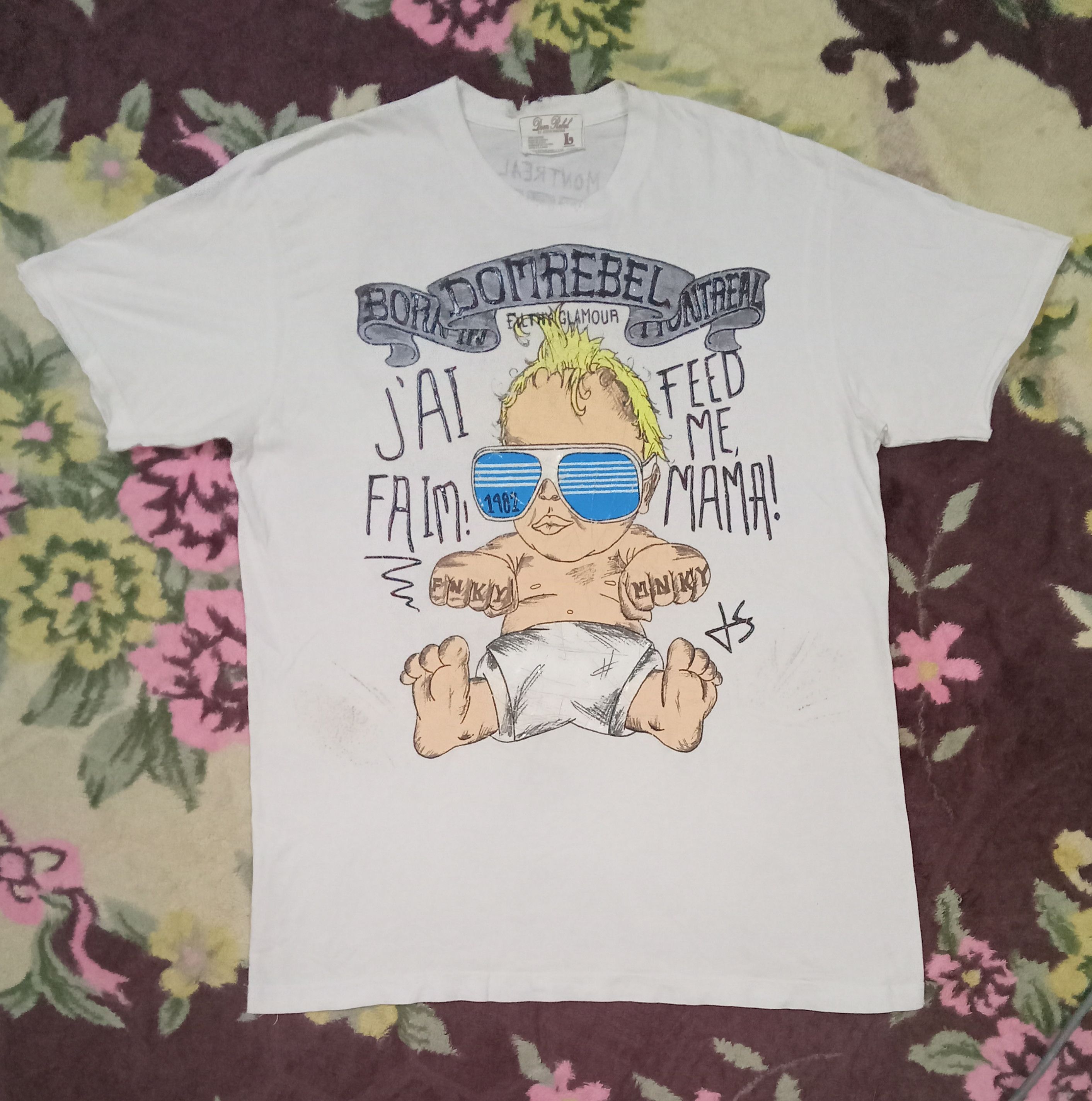 DOMREBEL Dom Rebel By Justin Svatina Fnky Mnky Baby Rare T Shirt Size US L / EU 52-54 / 3 - 1 Thumbnail