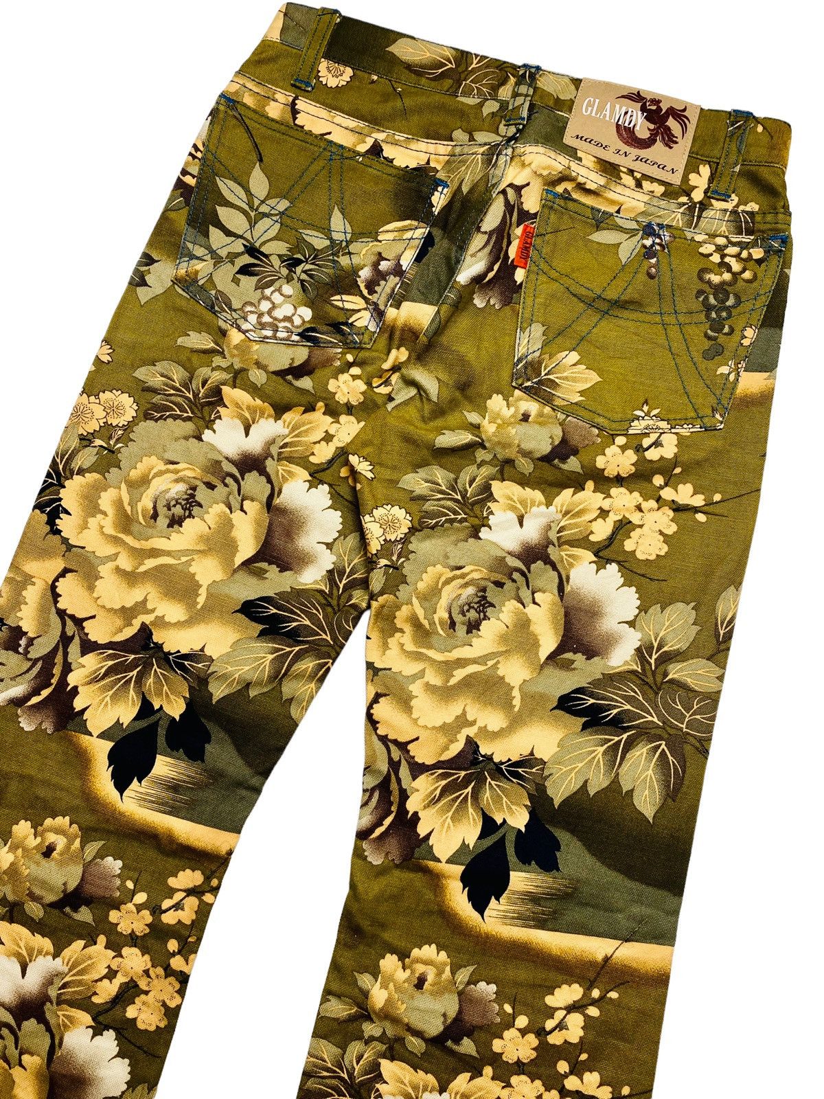 Japanese Brand × Vintage 2000s Glamdy - Fantasy Floral Flared Pants Size US 29 - 5 Thumbnail